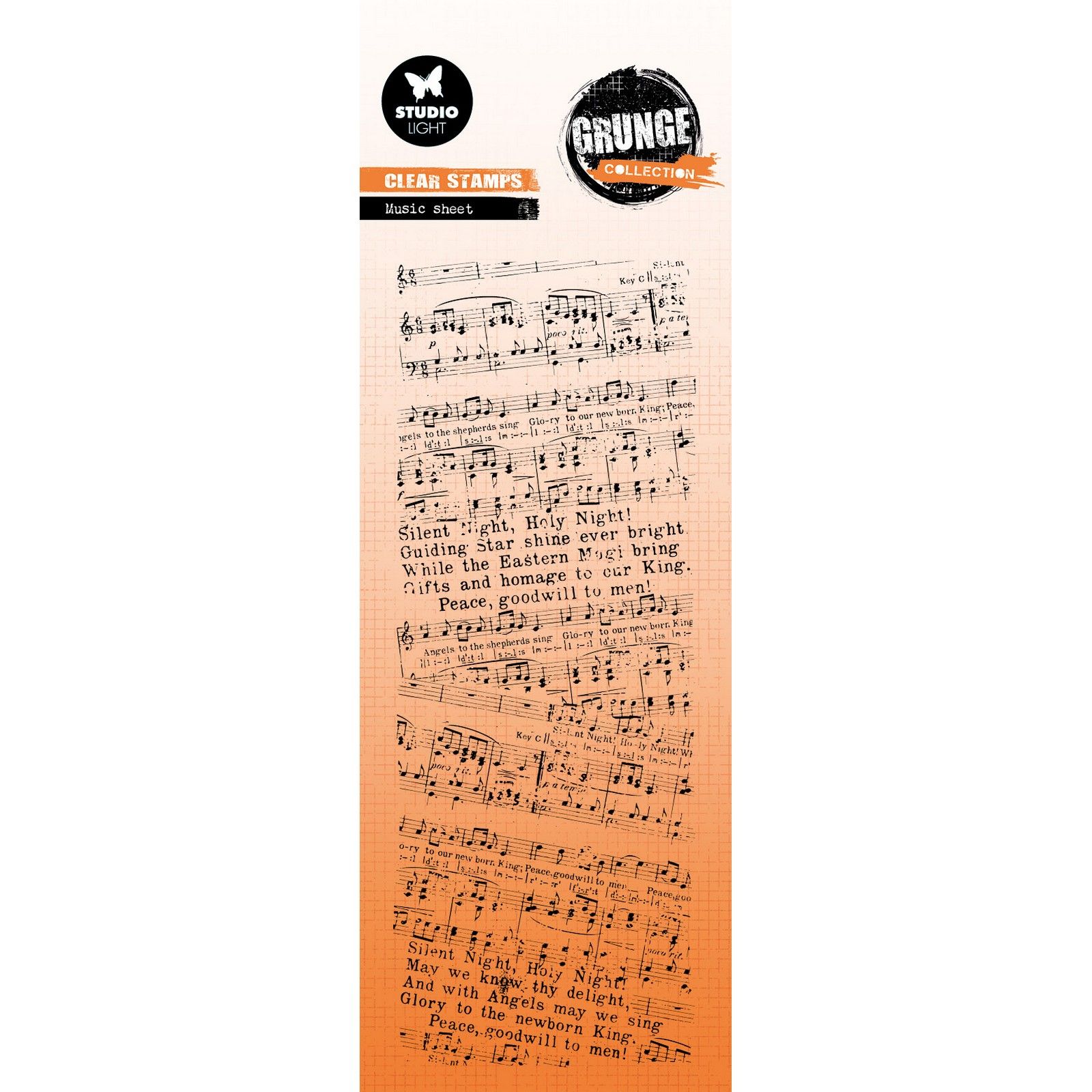 Studio Light • Grunge Collection Clear Stamp Music Sheet