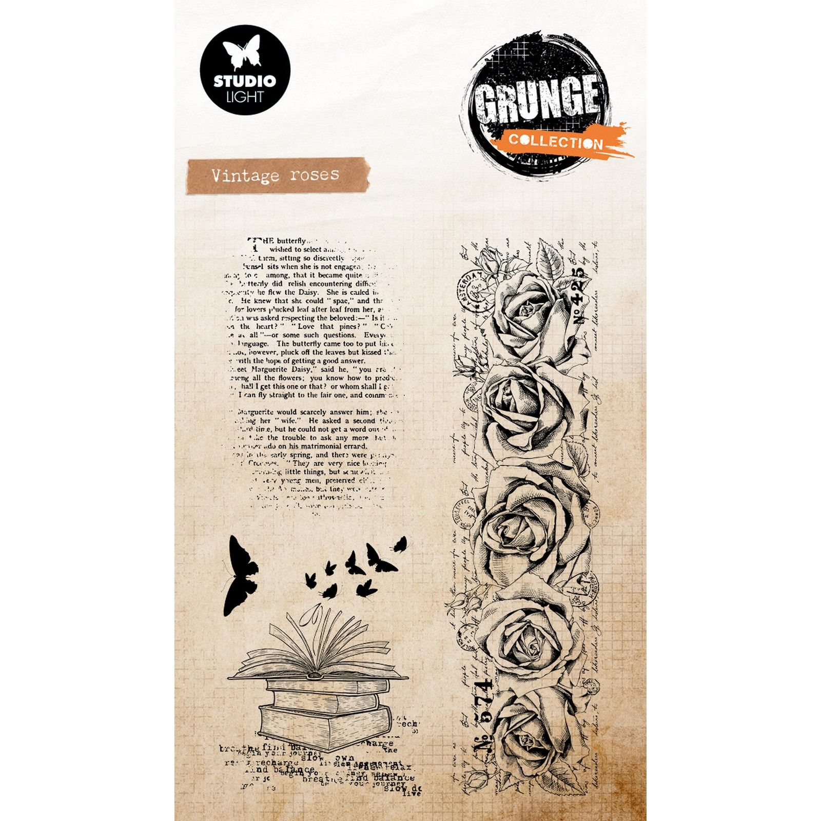 Studio Light • Grunge Collection Clear Stamp Vintage Roses