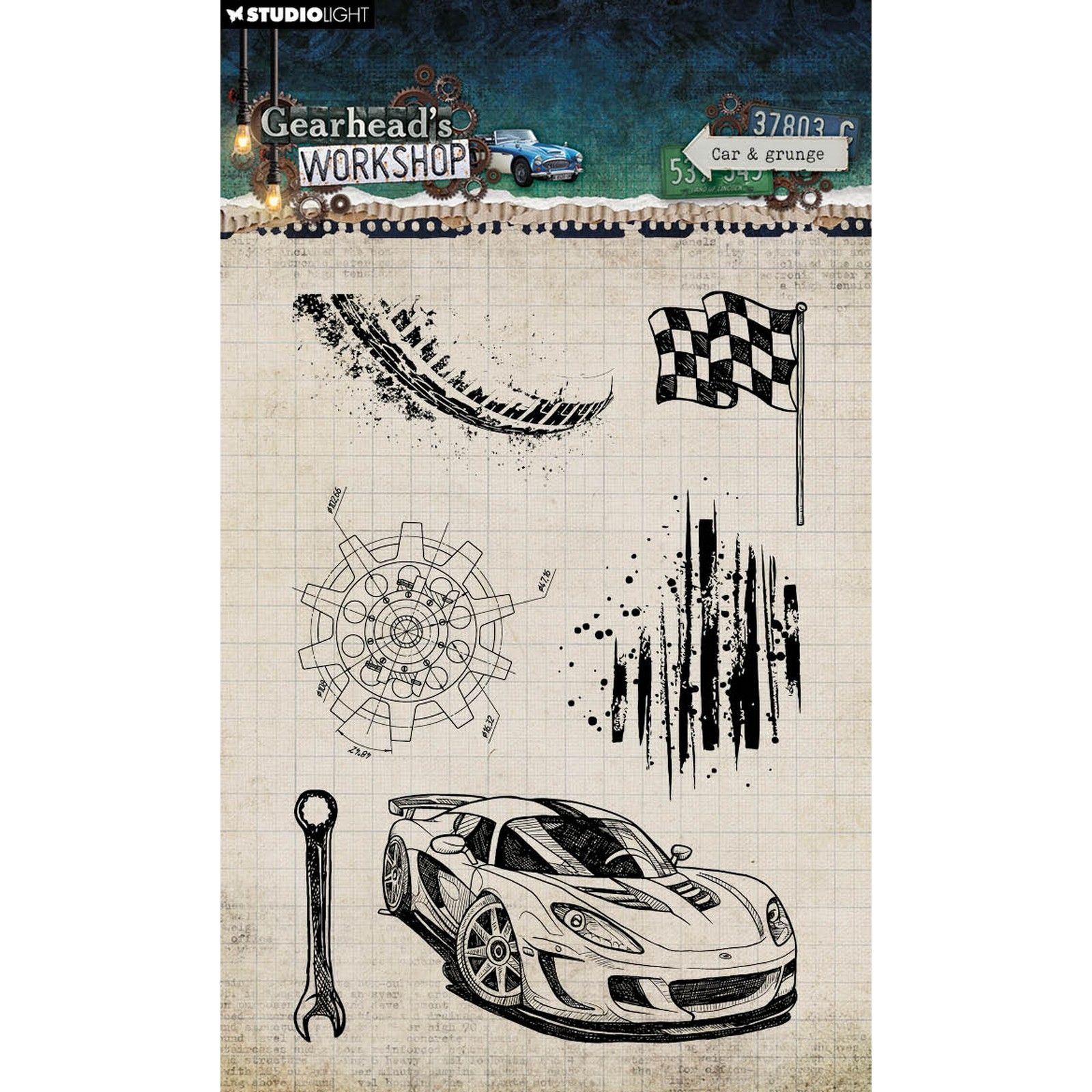 Studio Light • Gearhead's Workshop Clear Stamps Car & Grunge