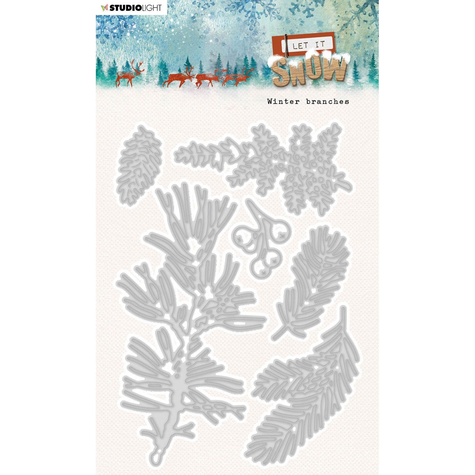 Studio Light • Let It Snow Sellos Transparentes Winter Branches