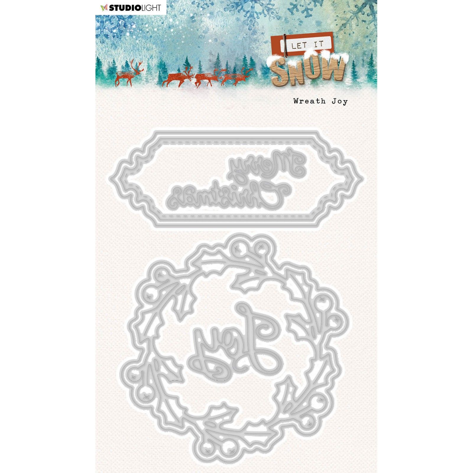 Studio Light • Let It Snow Matrices De Découpe Wreath Joy