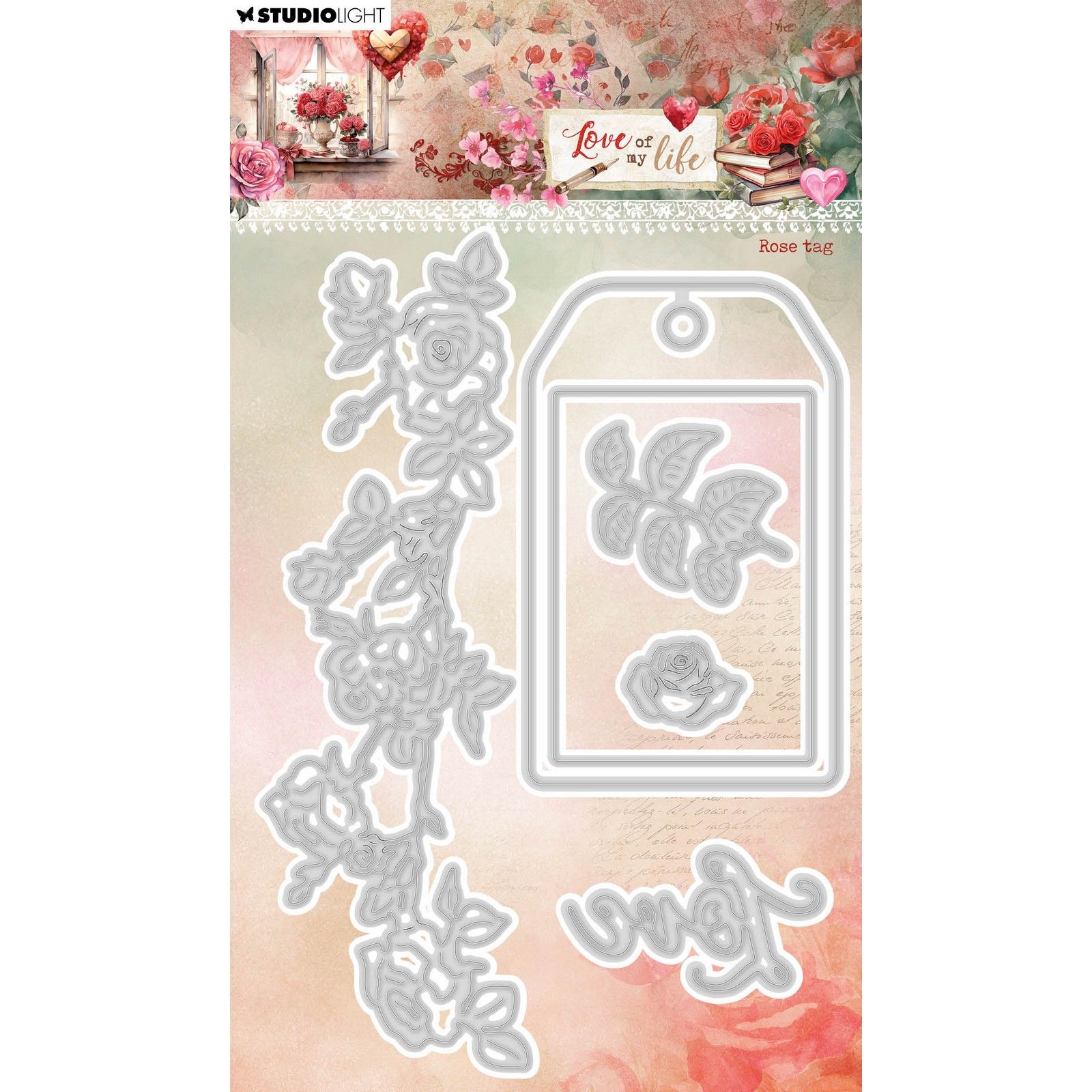 Studio Light • Love of My Life Cutting Die Rose Tag