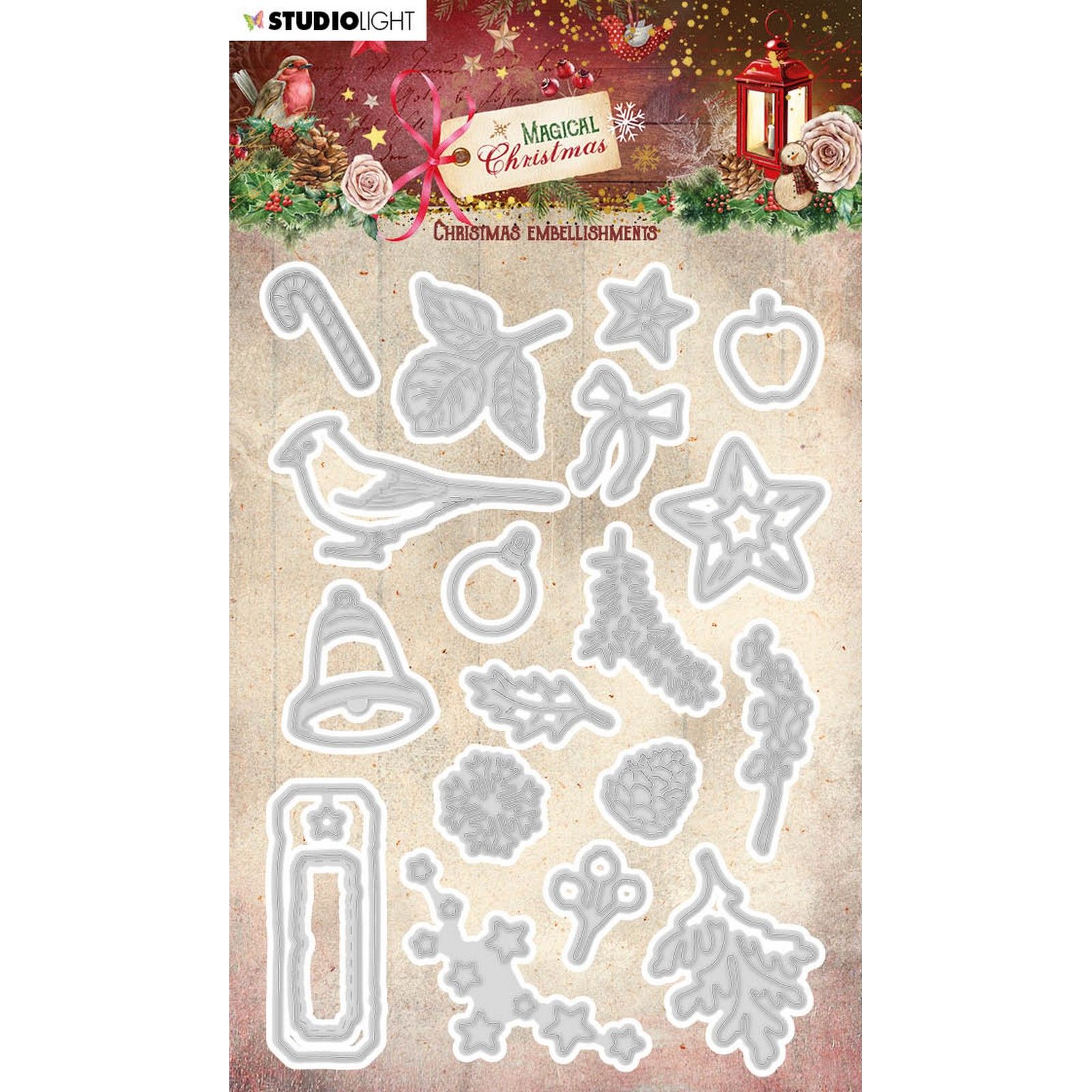 Studio Light • Magical Christmas Plantilla de Corte Christmas Embellishments