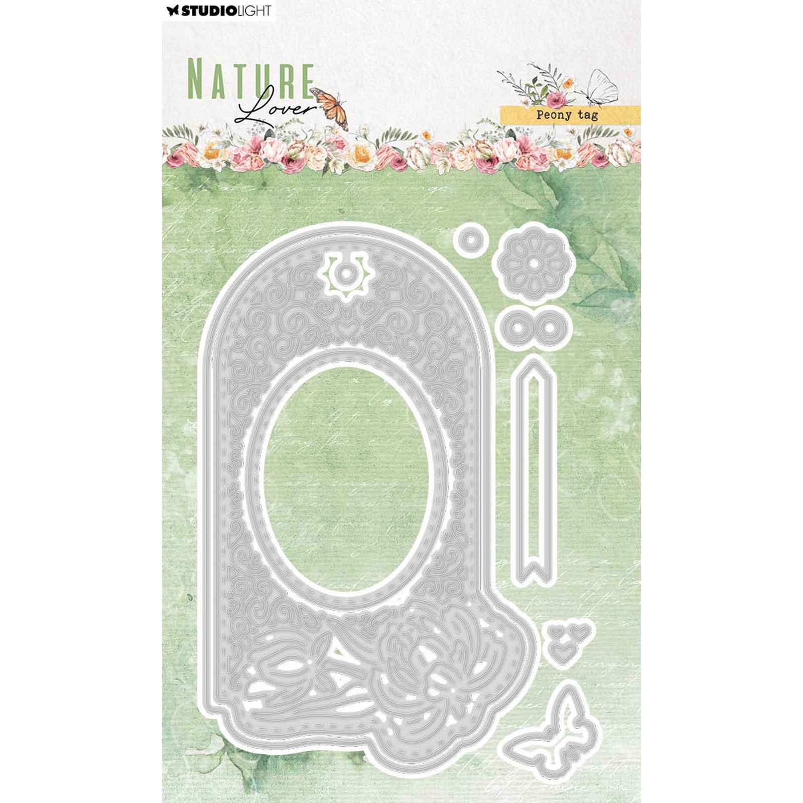 Studio Light • Nature Lover Cutting Dies Peony Tag
