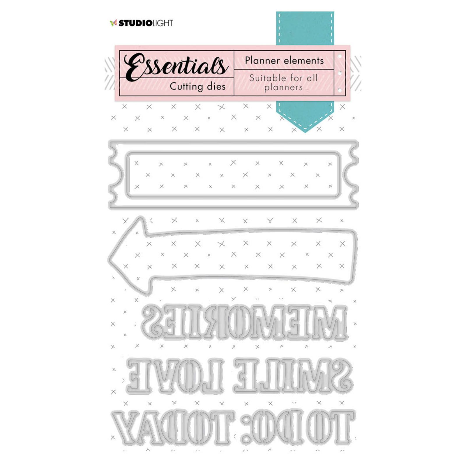 Studio Light • Essentials plantilla de corte planner Text dies Nr.08