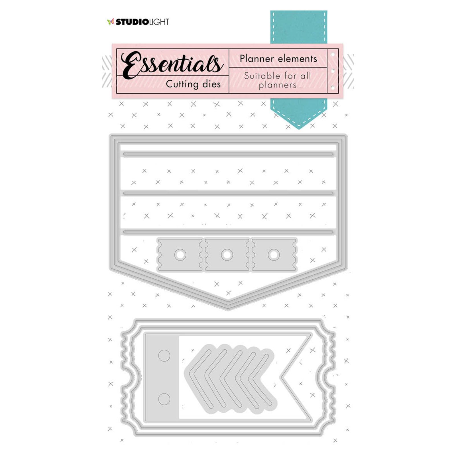 Studio Light • Essentials stanzschablone planner Label pocket Nr.09