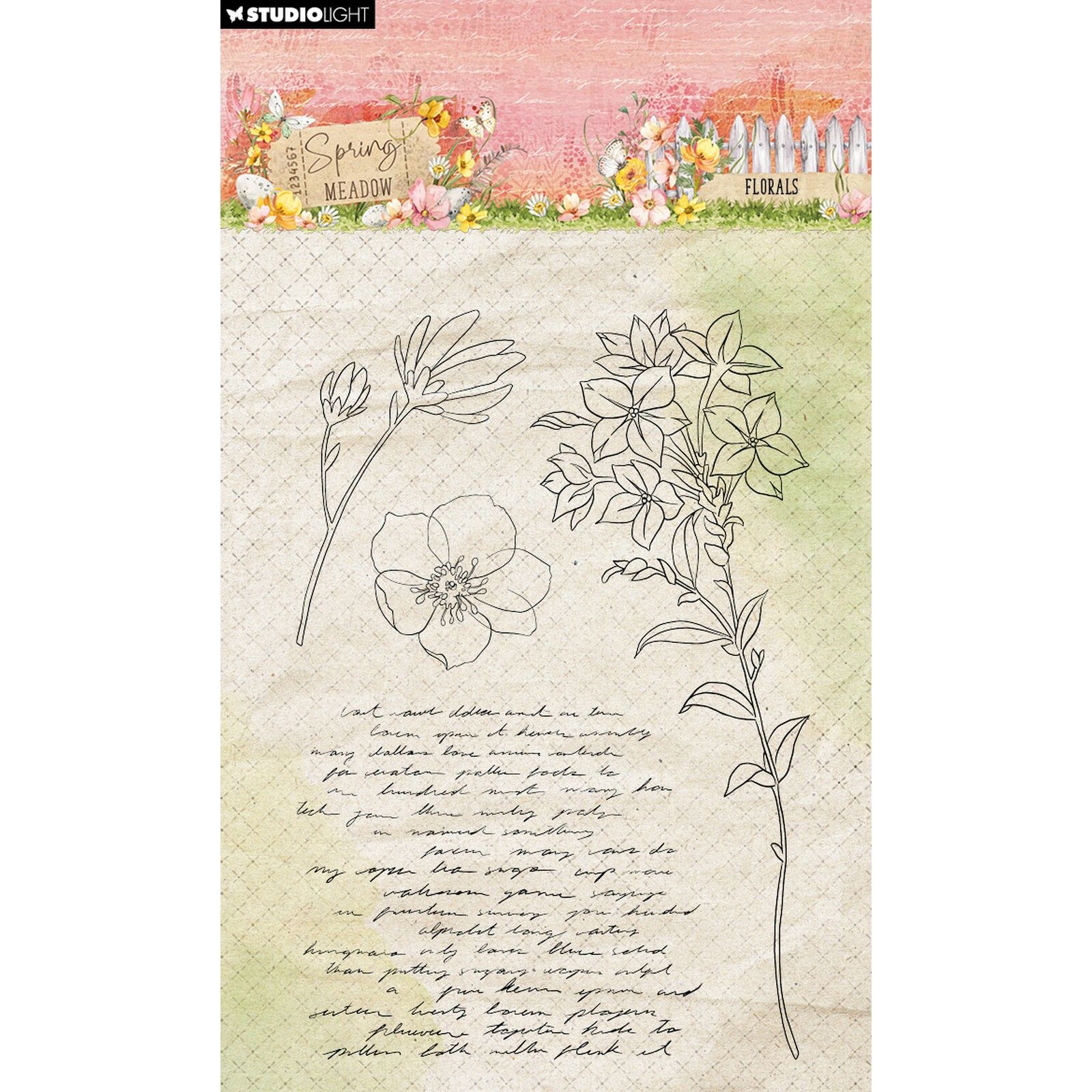 Studio Light • Spring Meadow Clear Stamp Florals