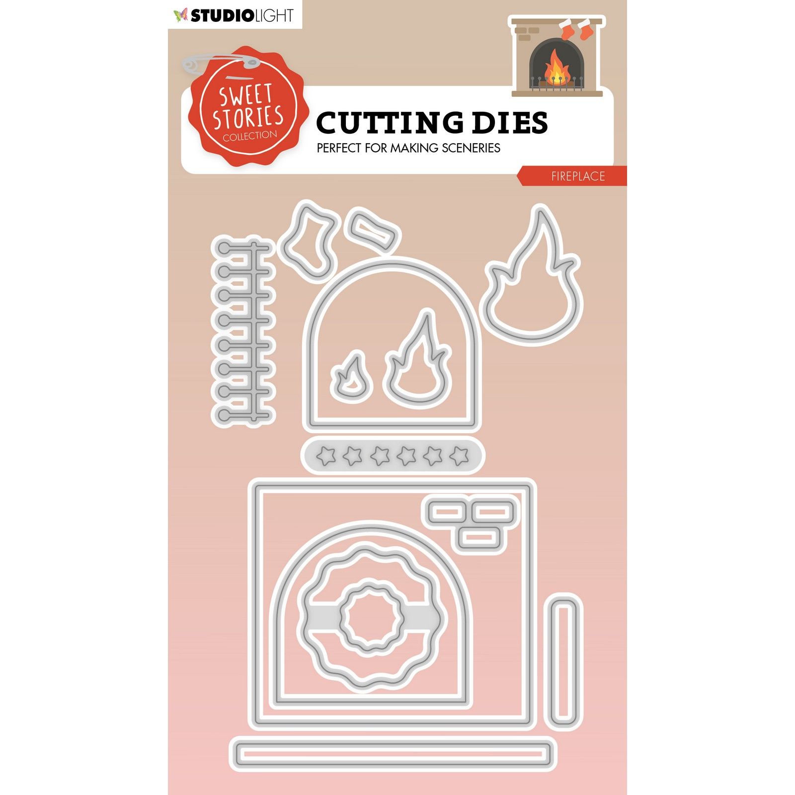 Studio Light • Sweet Stories Cutting Die Fireplace