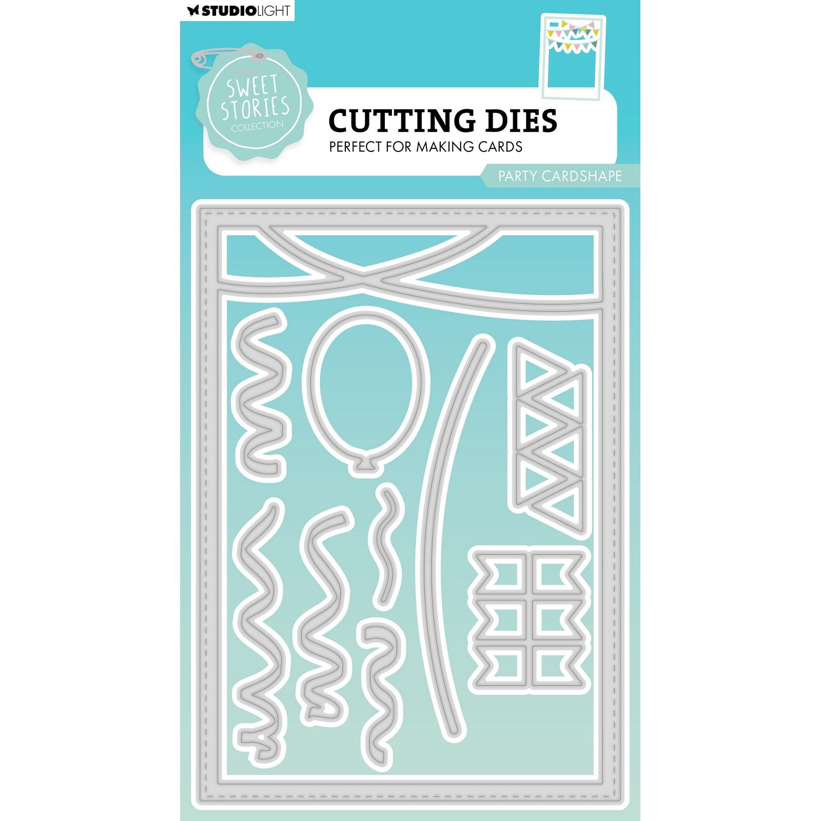 Studio Light • Sweet Stories Cutting Die Party cardshape