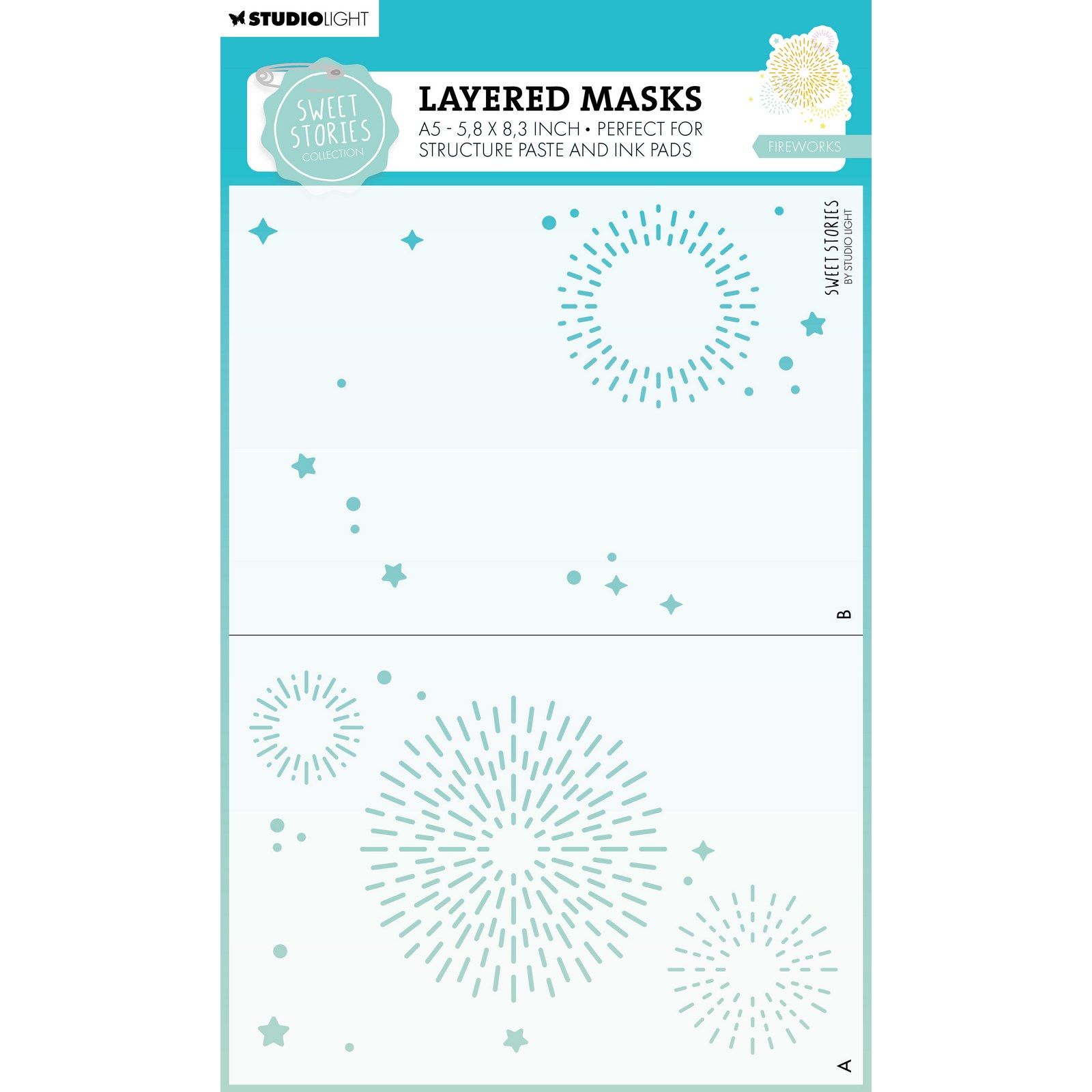 Studio Light • Sweet Stories Mask Stencil Fireworks