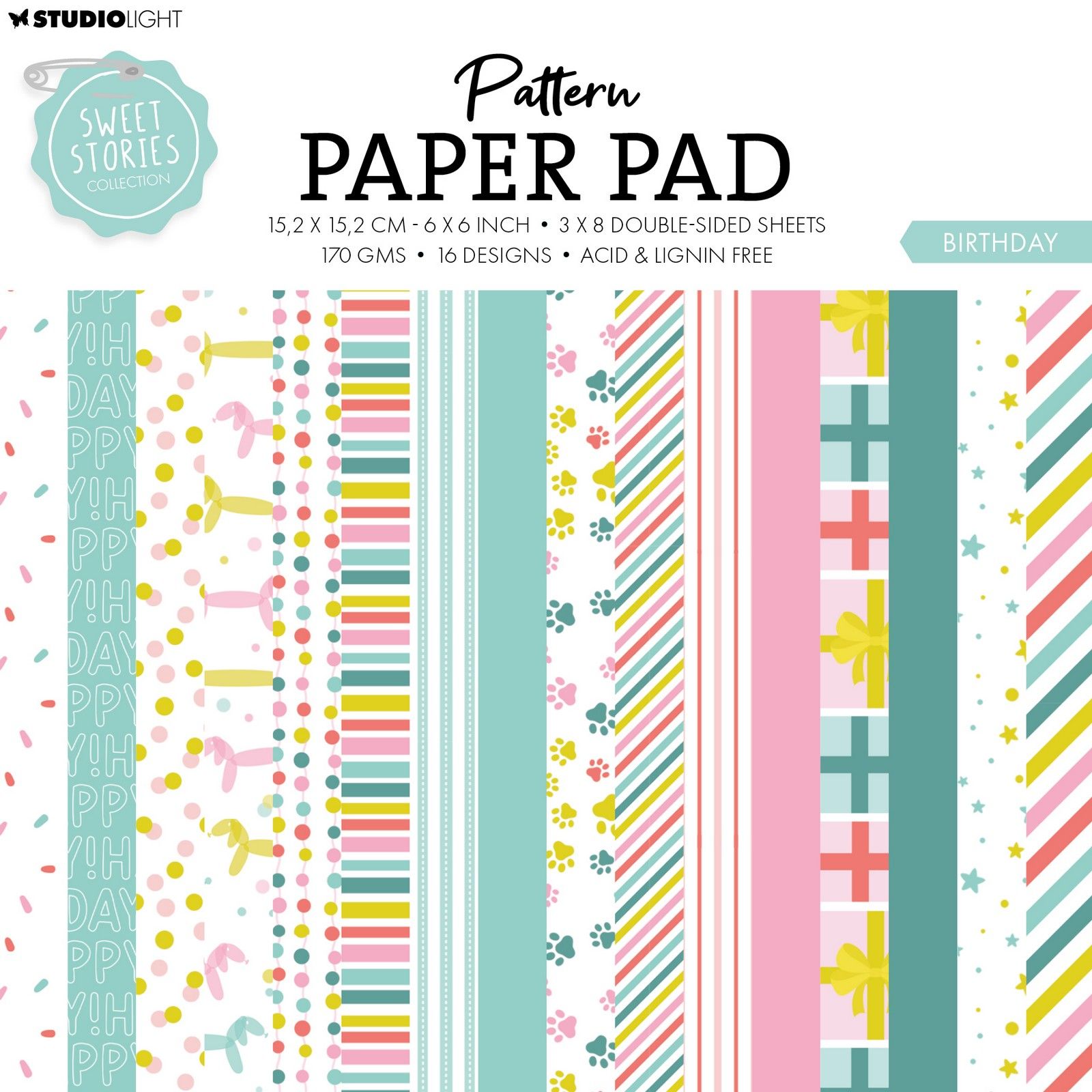 Studio Light • Sweet Stories Pattern paper pad Birthday