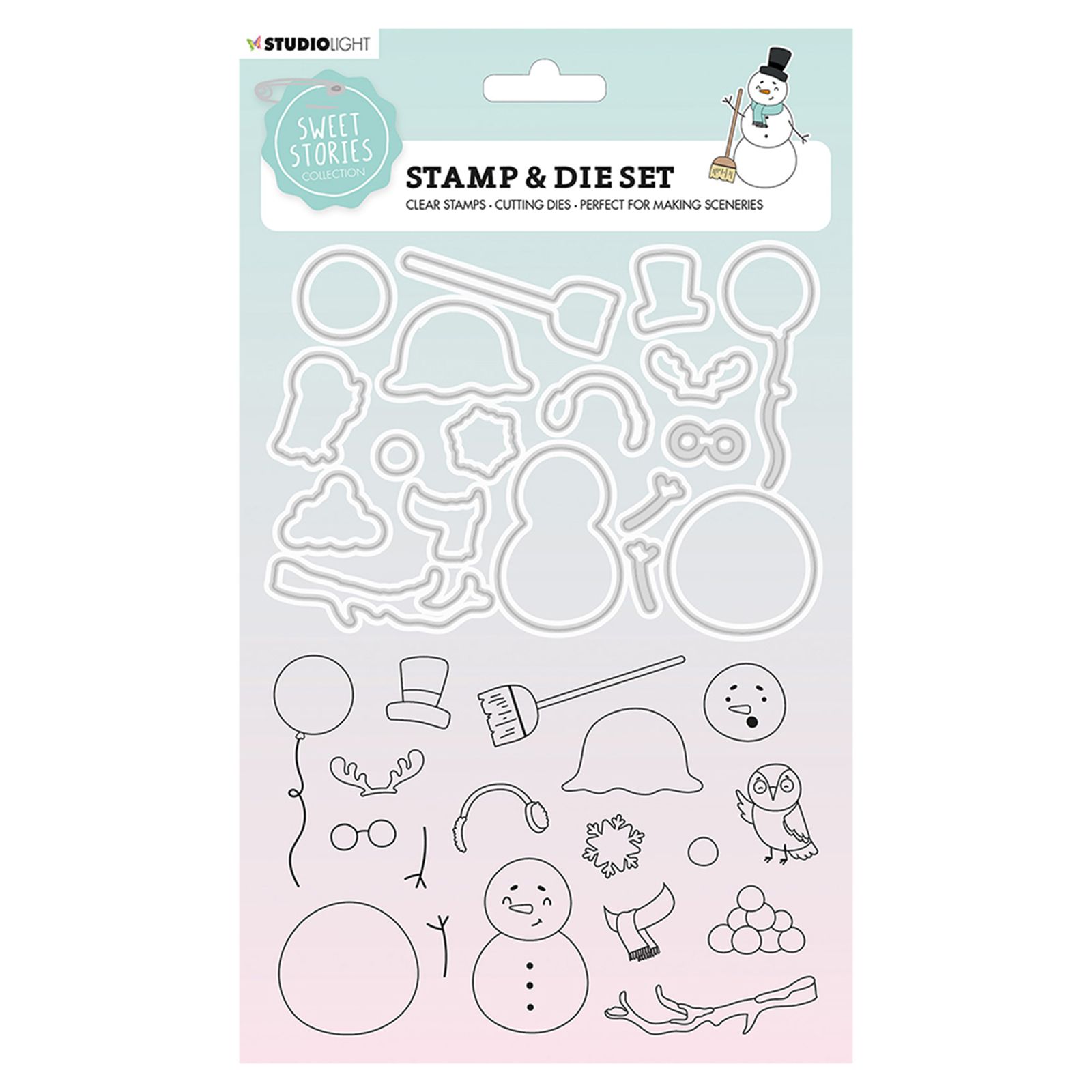 Studio Light • Sweet stories stamp & cutting die Snowman