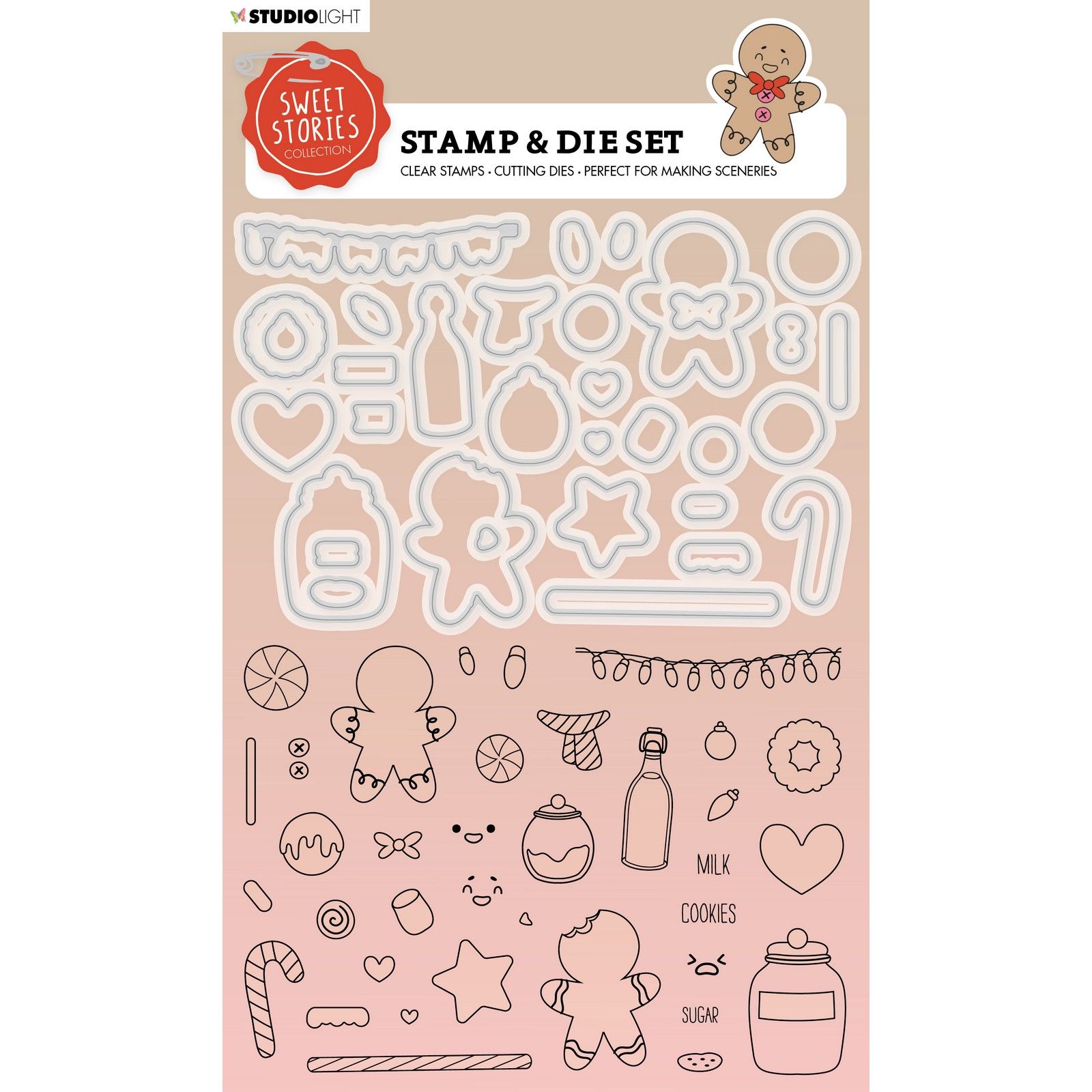 Studio Light • Sweet Stories Stamp & Cutting Die Gingerbread