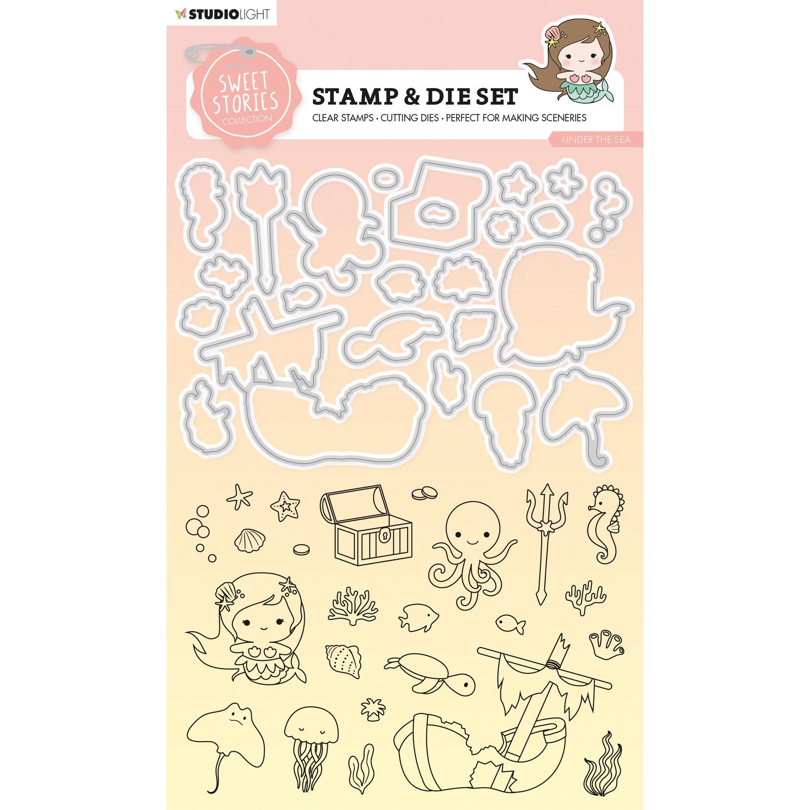 Studio Light • Sweet Stories Stamp & Cutting Die Under The Sea