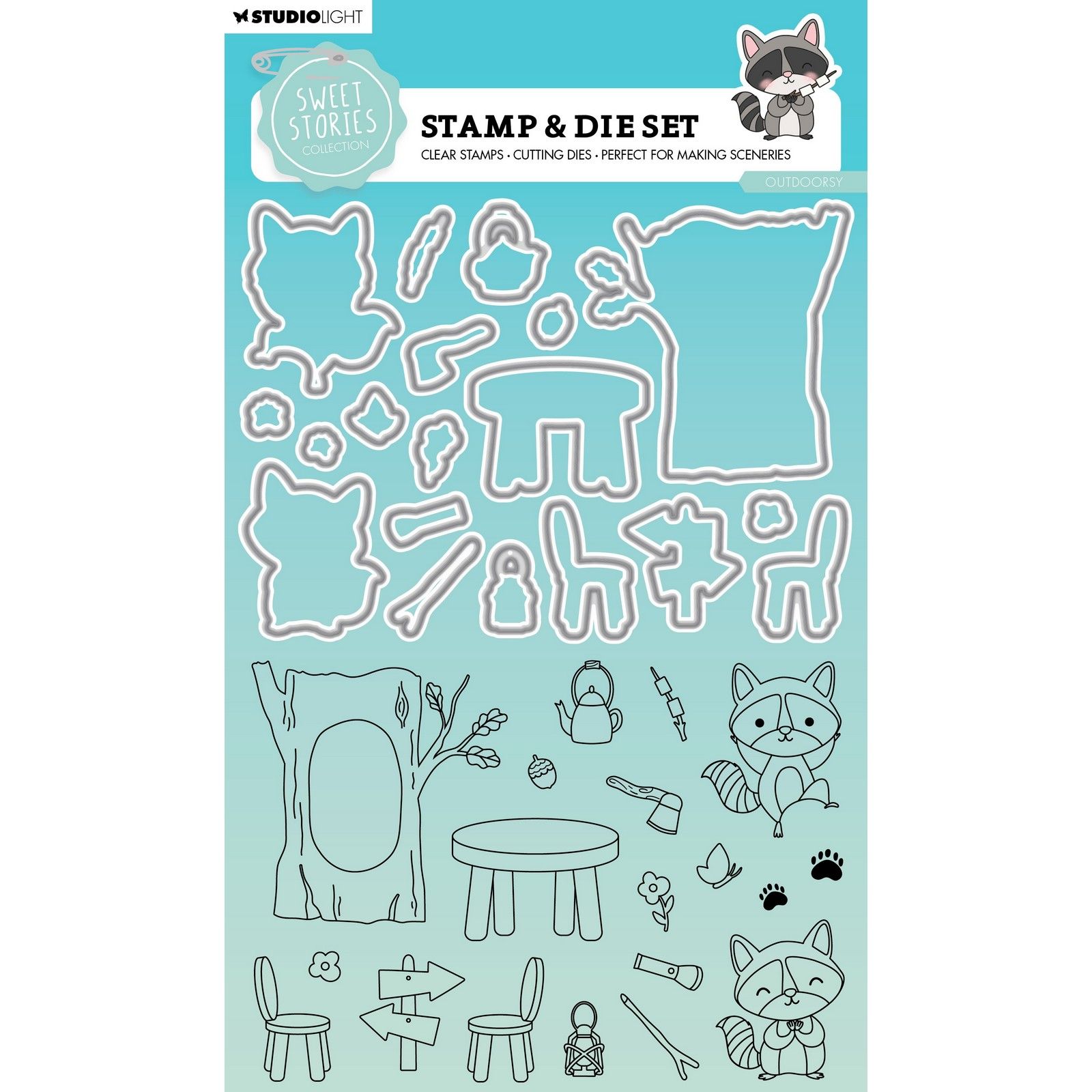Studio Light • Sweet Stories Stamp & Cutting Die Outdoorsy