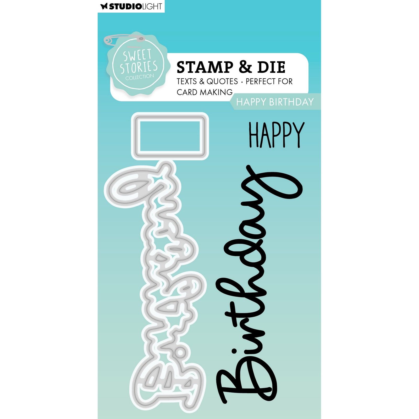 Studio Light • Sweet Stories Stamp & Cutting Die Happy birthday