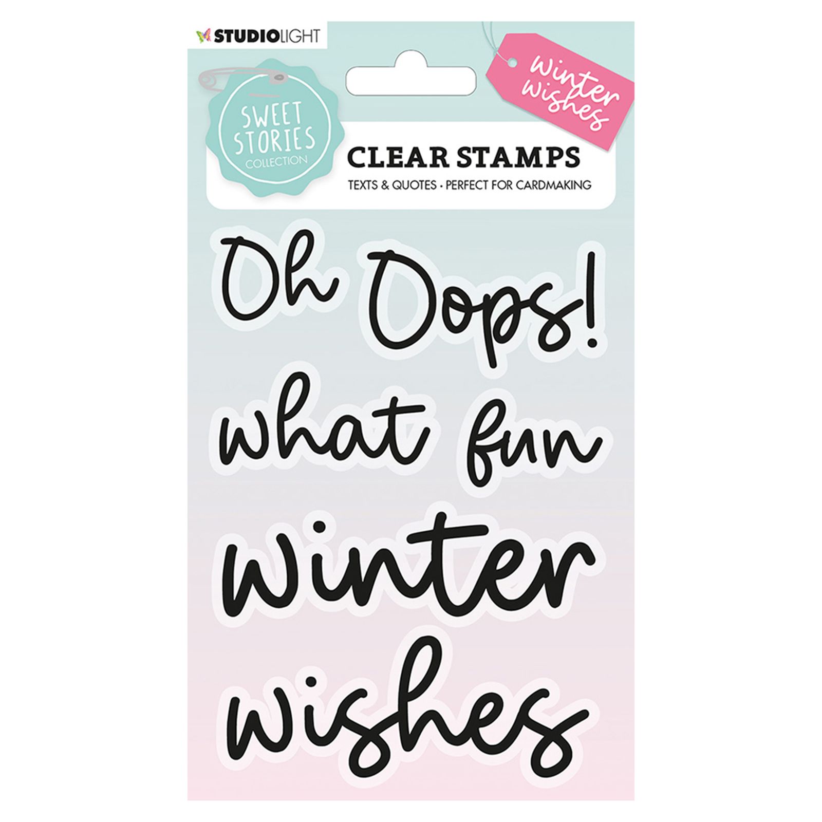 Studio Light • Sweet stories clear stamp quotes large Winter wishes
