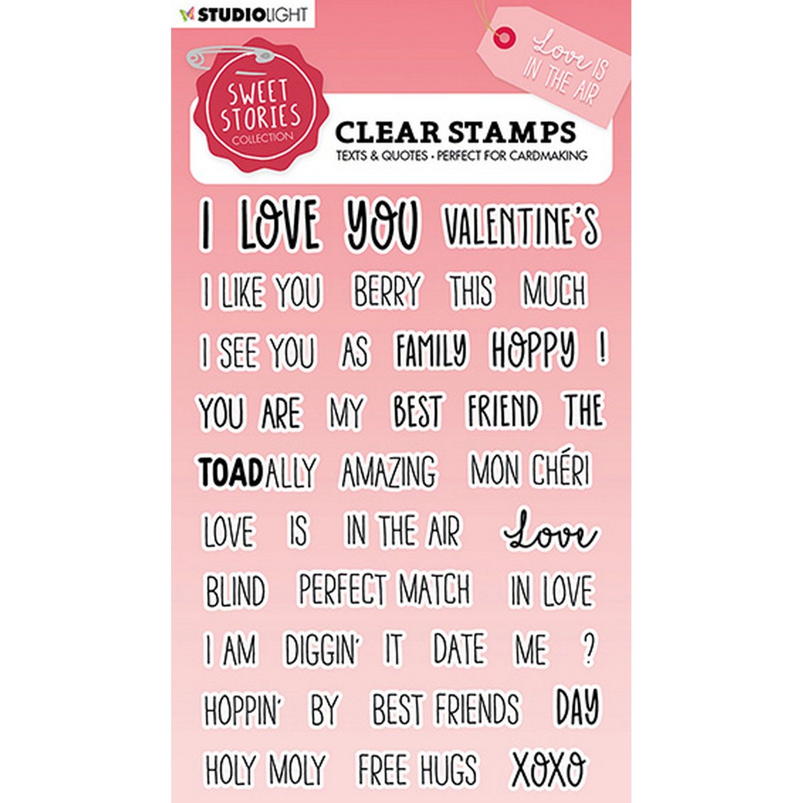 Studio Light • Sweet Stories Clear Stamp Quotes Small Love Is In The Air