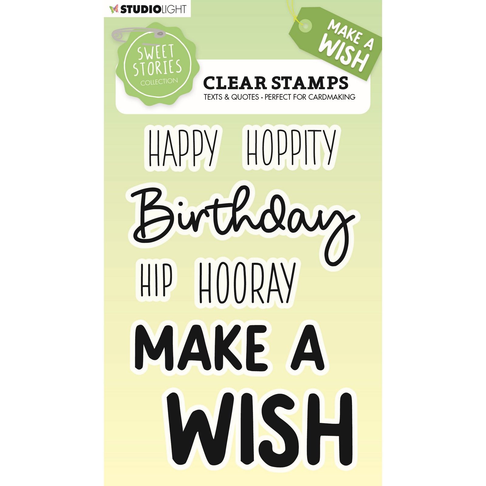 Studio Light • Sweet Stories Clear Stamp Quotes Large Make a Wish