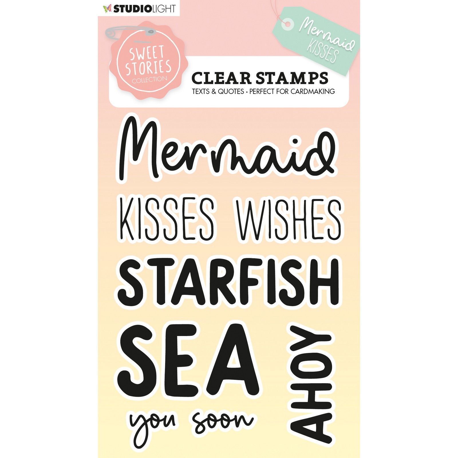 Studio Light • Sweet Stories Clear Stamp Quotes Large Mermaid Kisses