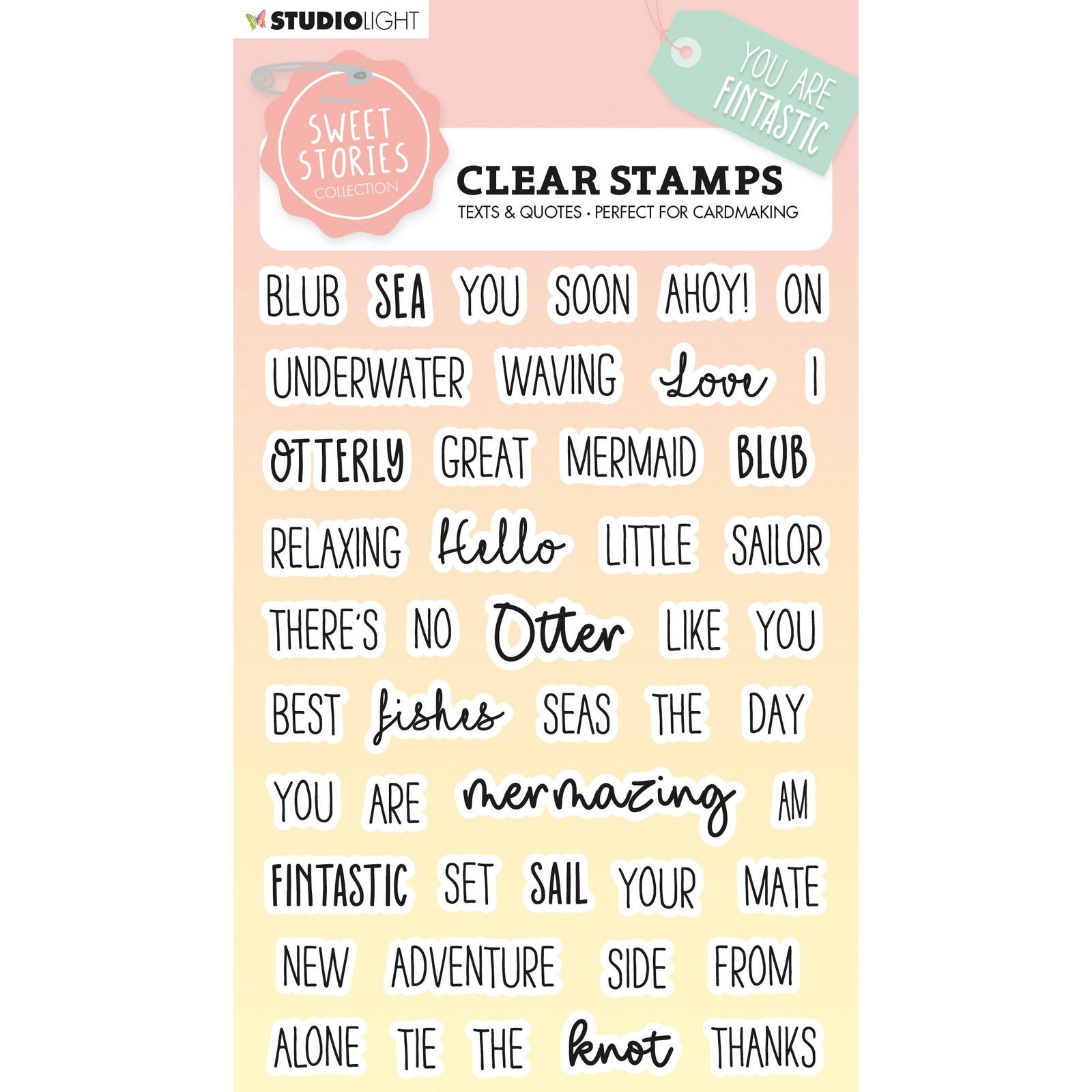 Studio Light • Sweet Stories Clear Stamp Quotes Small Fintastic