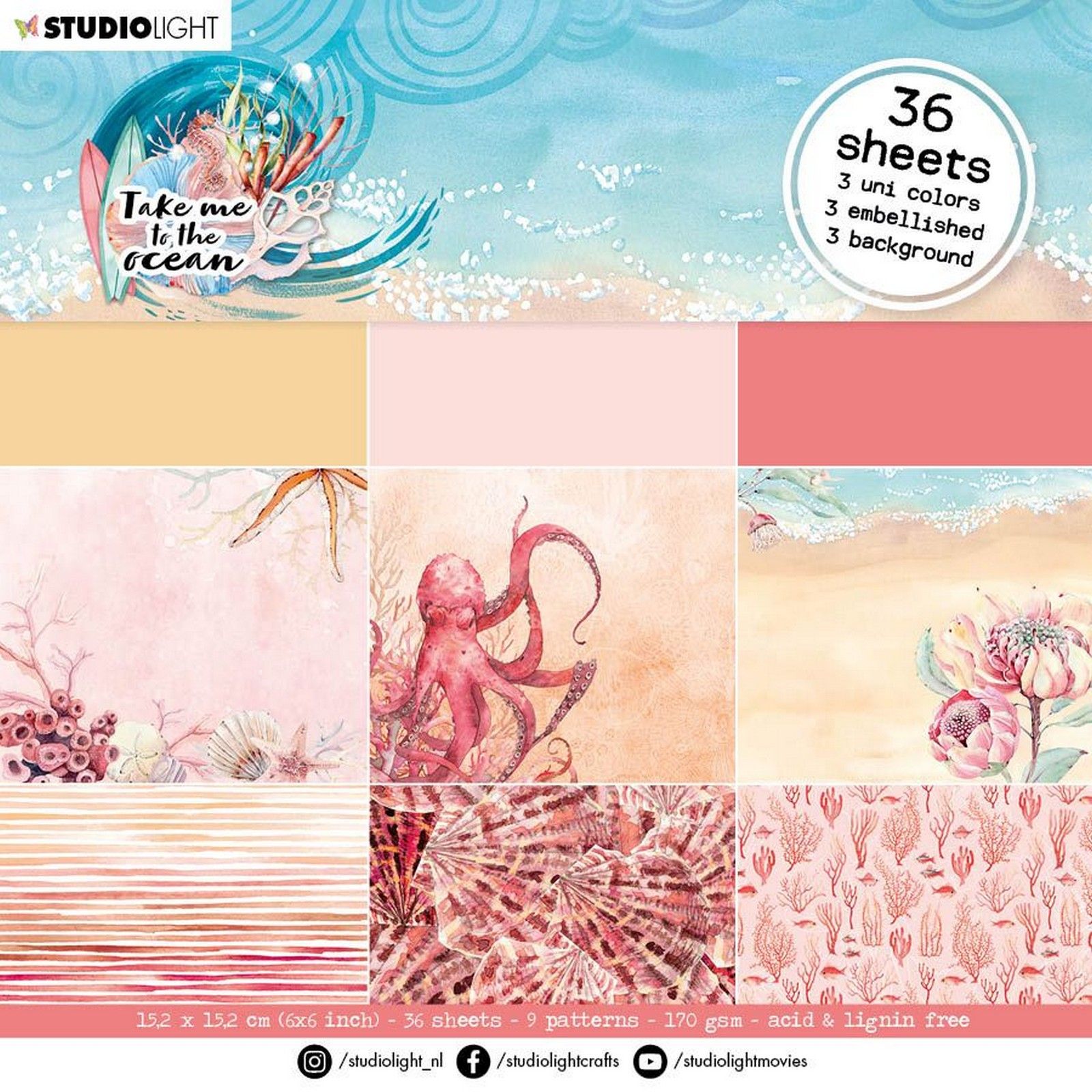 Studio Light • Take Me To The Ocean Paper Pad Warm Colors