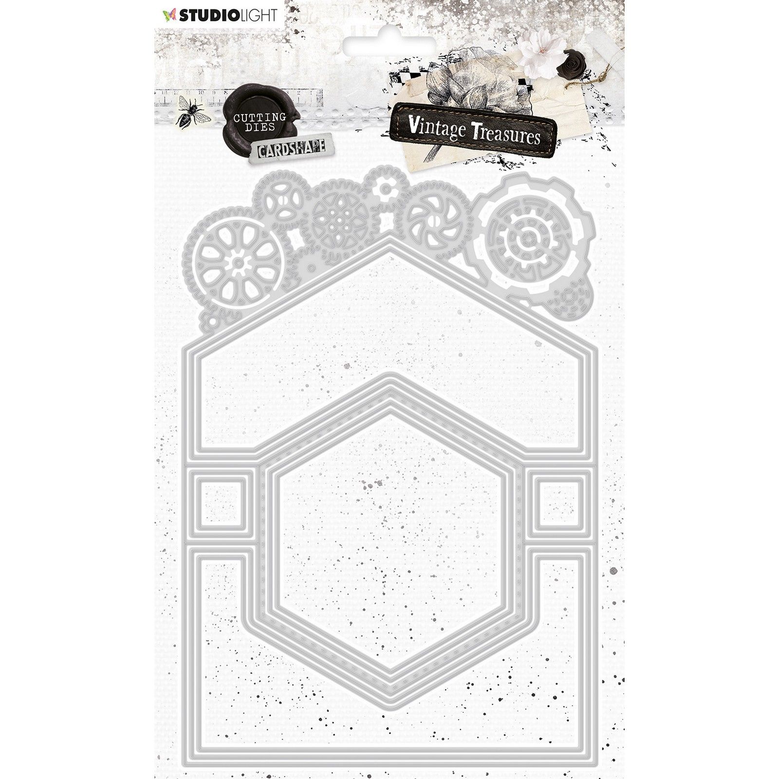 Studio Light • Vintage Treasures Cutting Dies Card shape industrial