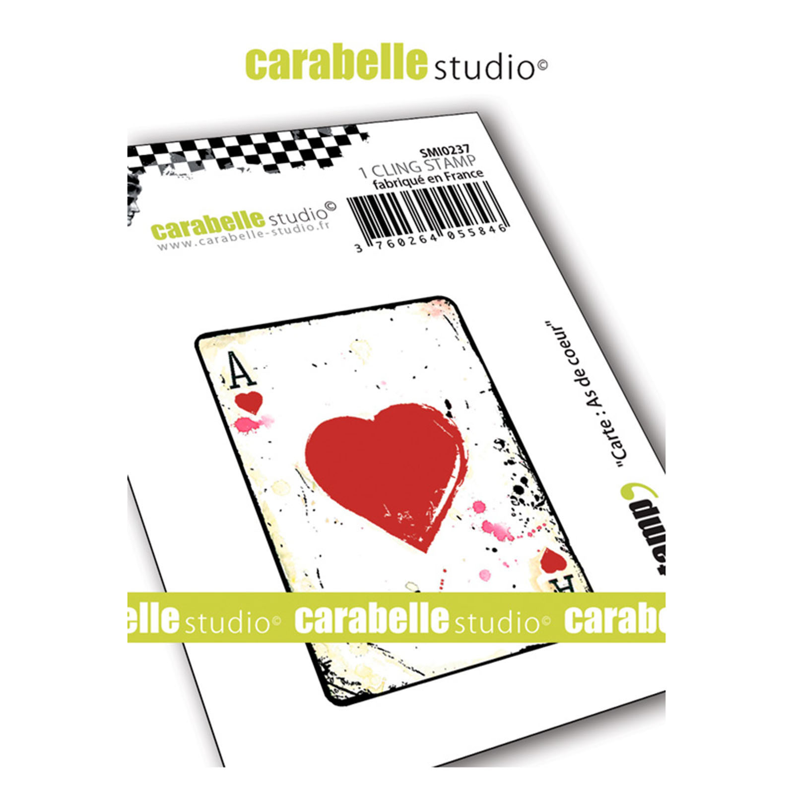 Carabelle Studio • Cling Stamp Carte As De Coeur