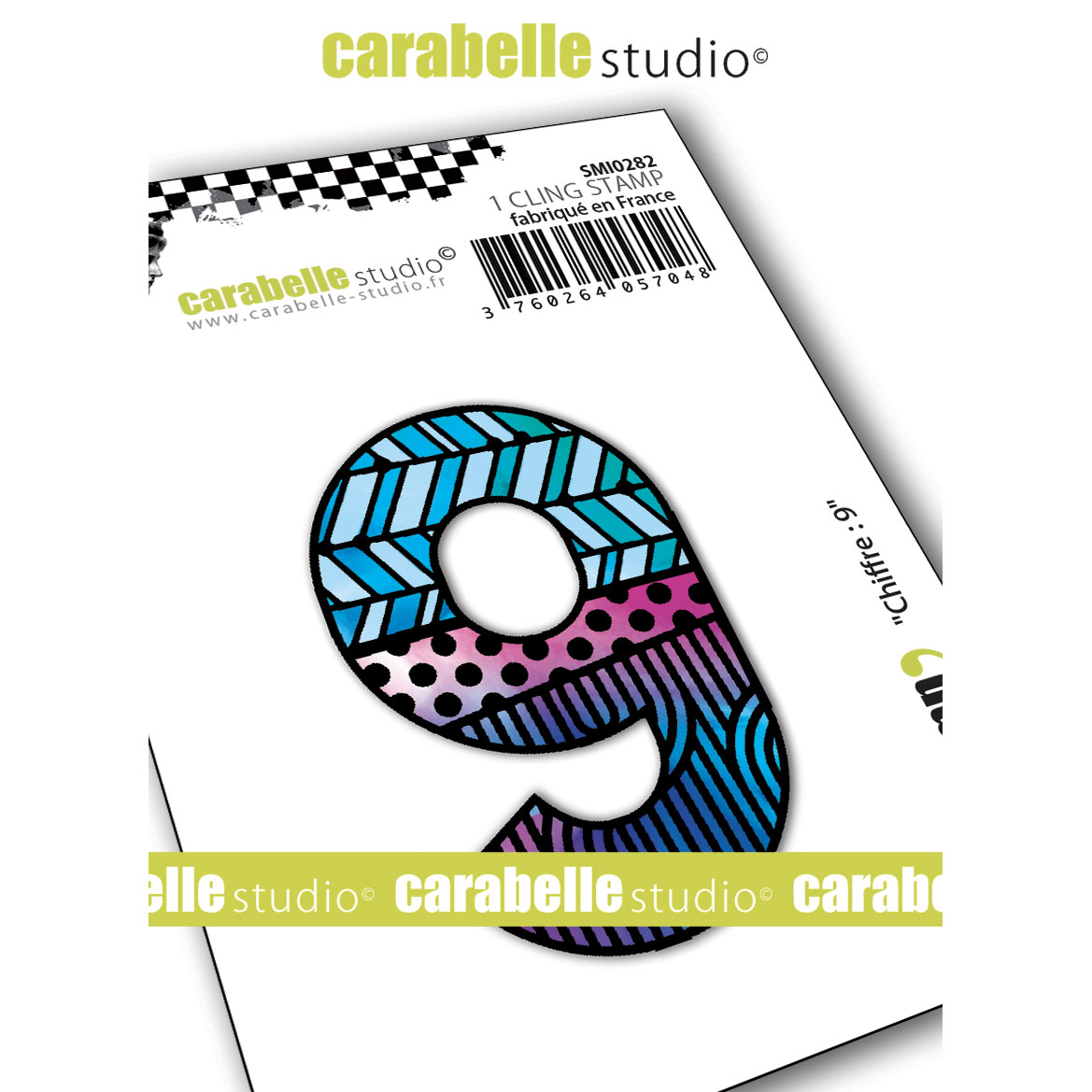 Carabelle Studio • Cling stamp small number 9