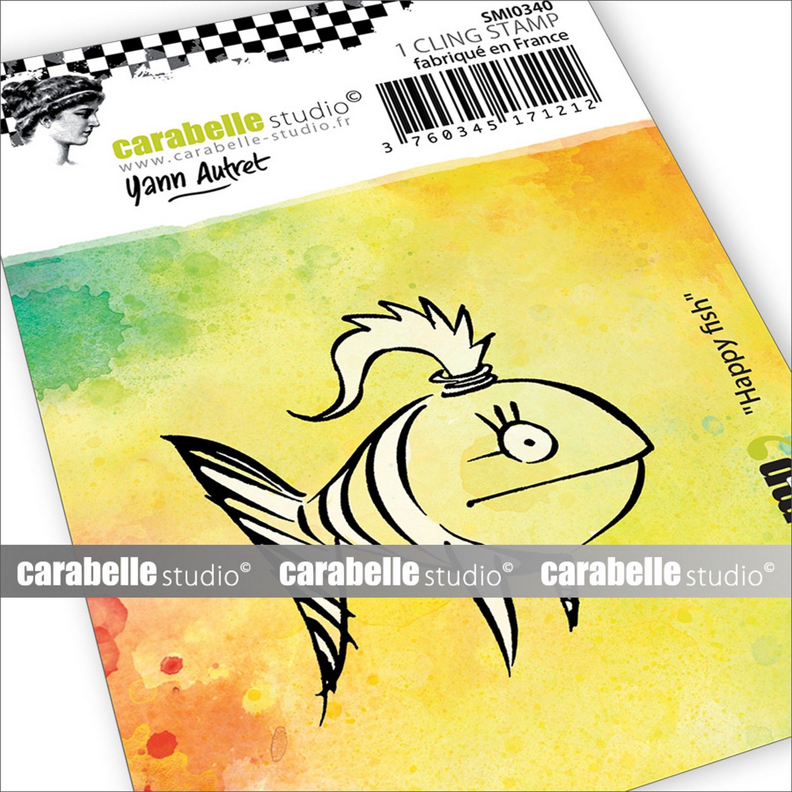 Carabelle Studio • Cling Stempel Small Happy Fish By Yann Autret