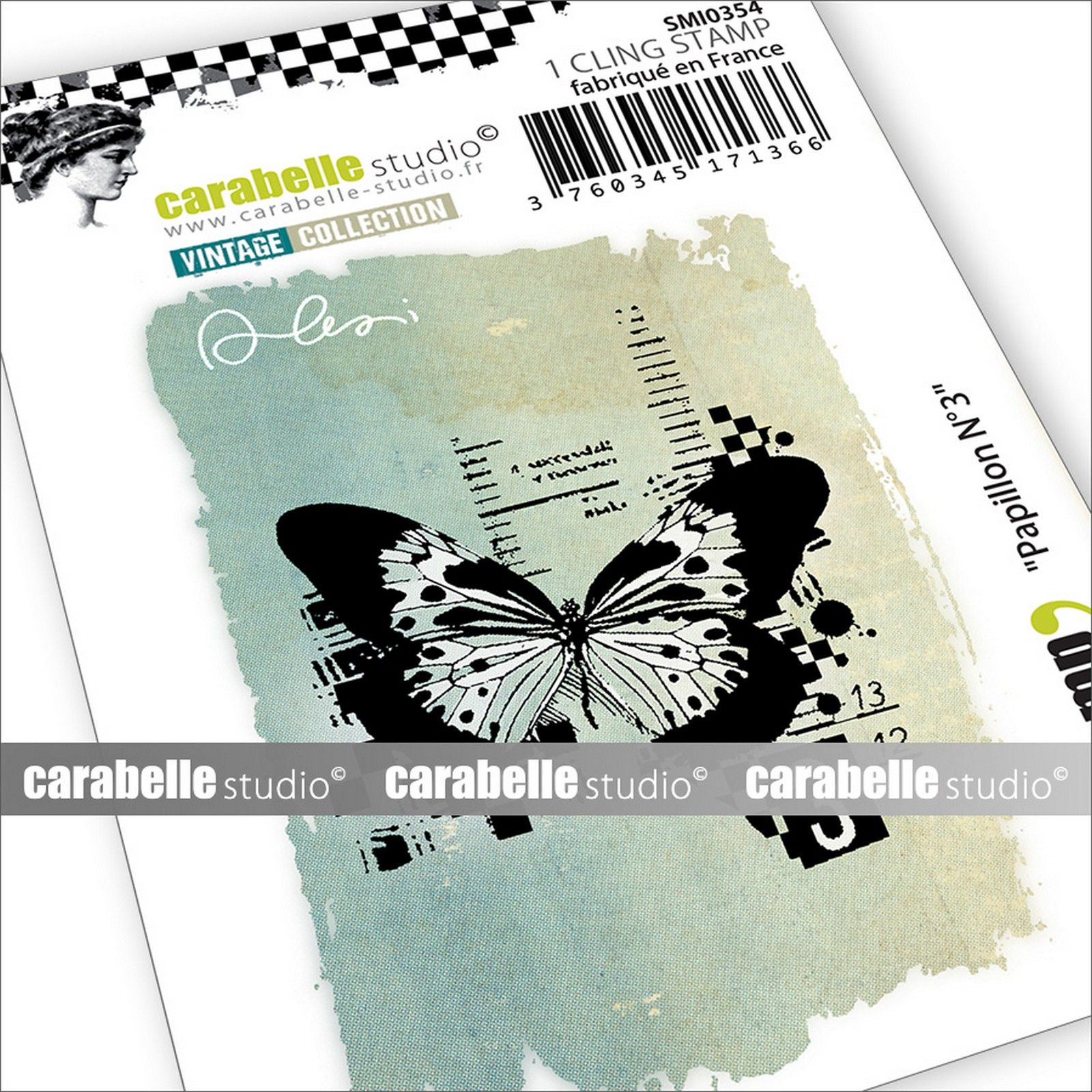 Carabelle Studio • Gummistempel Mini Papillon No.3 