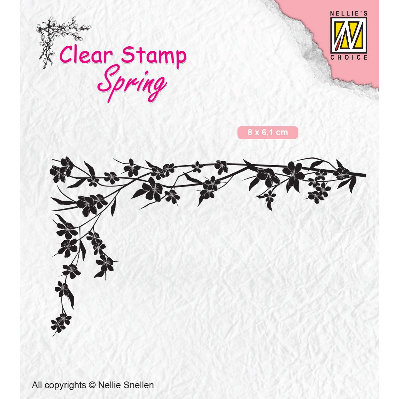 Nellie's Choice • Clear Stamp Floral Corner 1