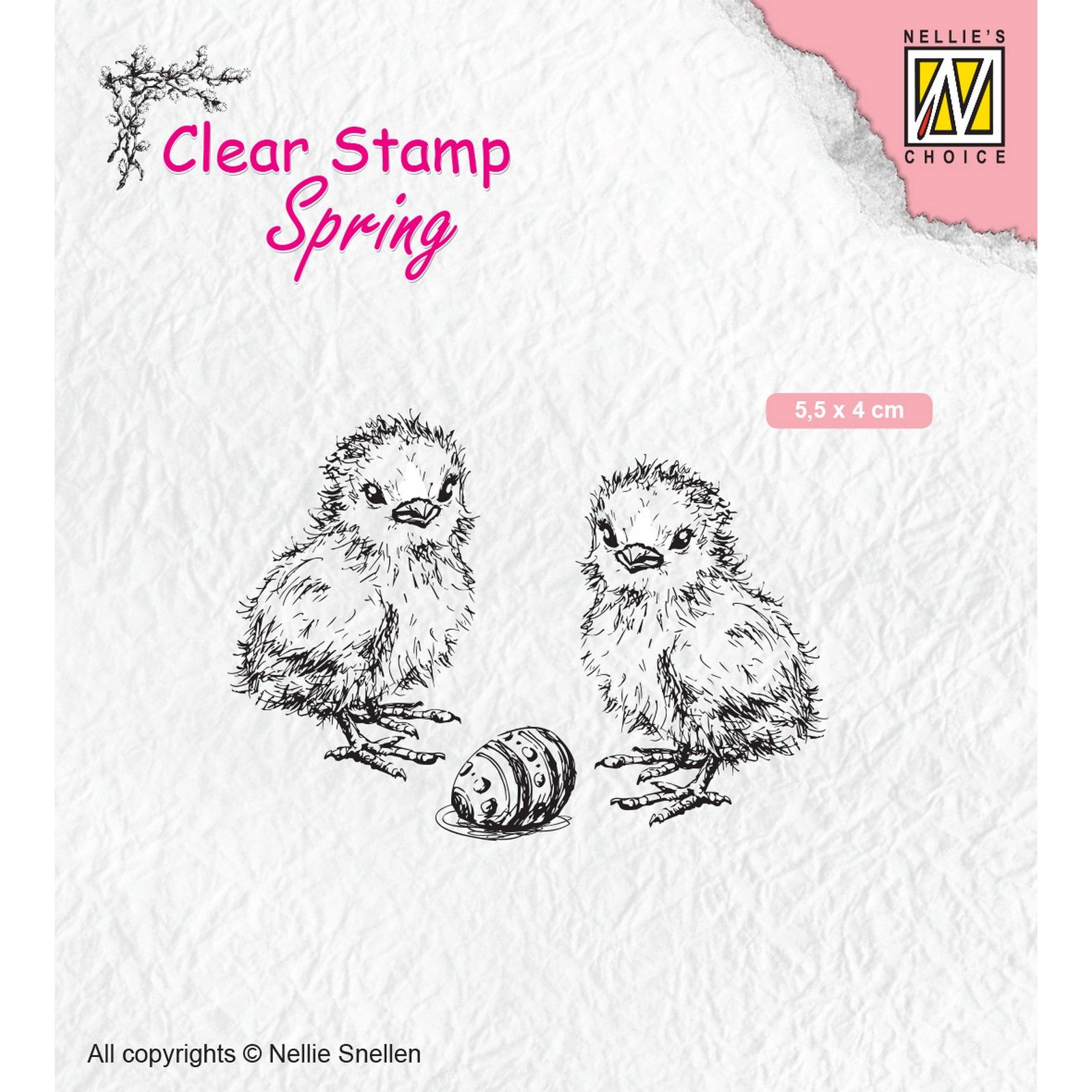Nellie's Choice • Spring Clear Stamps Chicken And Easter Egg 55x40