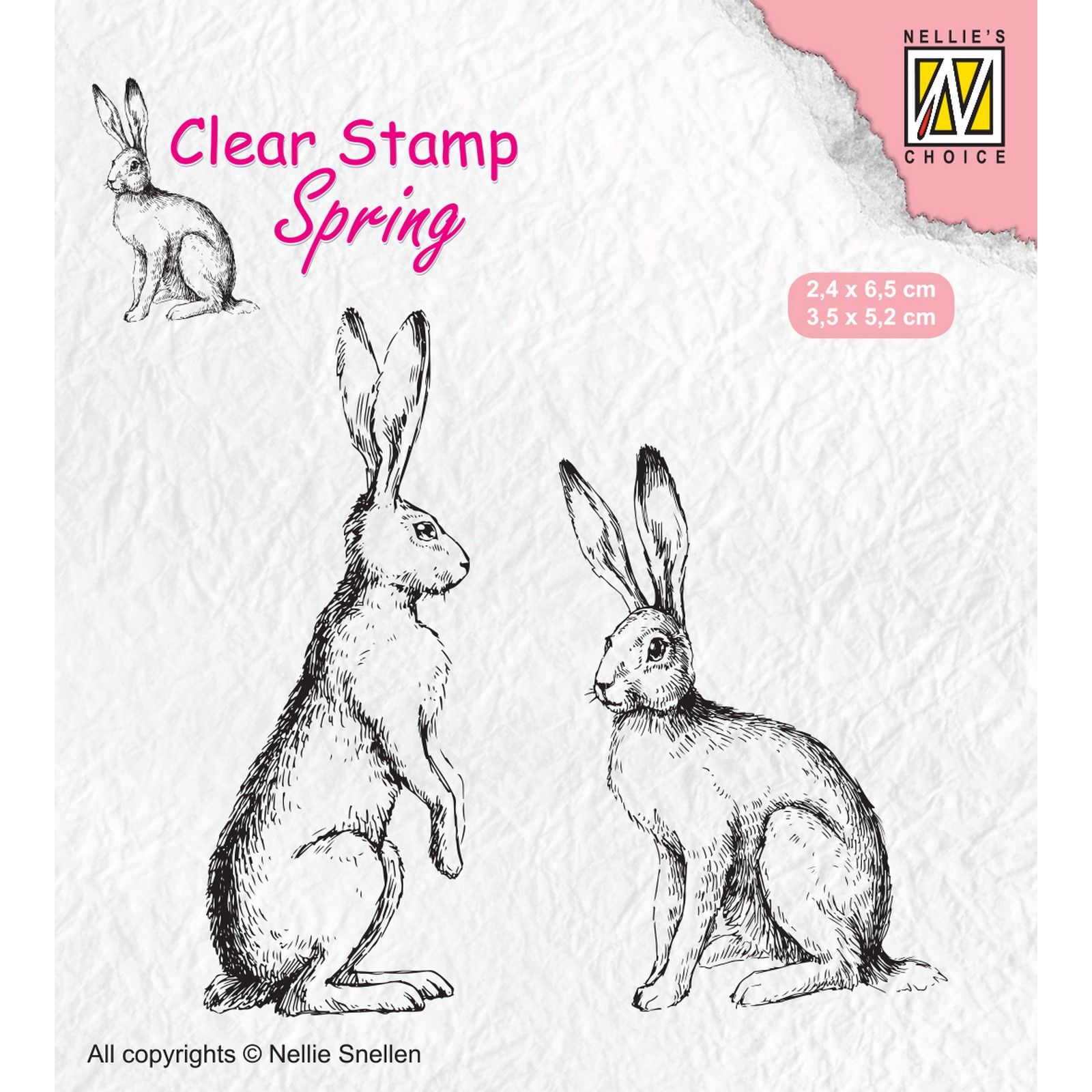 Nellie's Choice • Spring Clear Stamps Two Hares-2