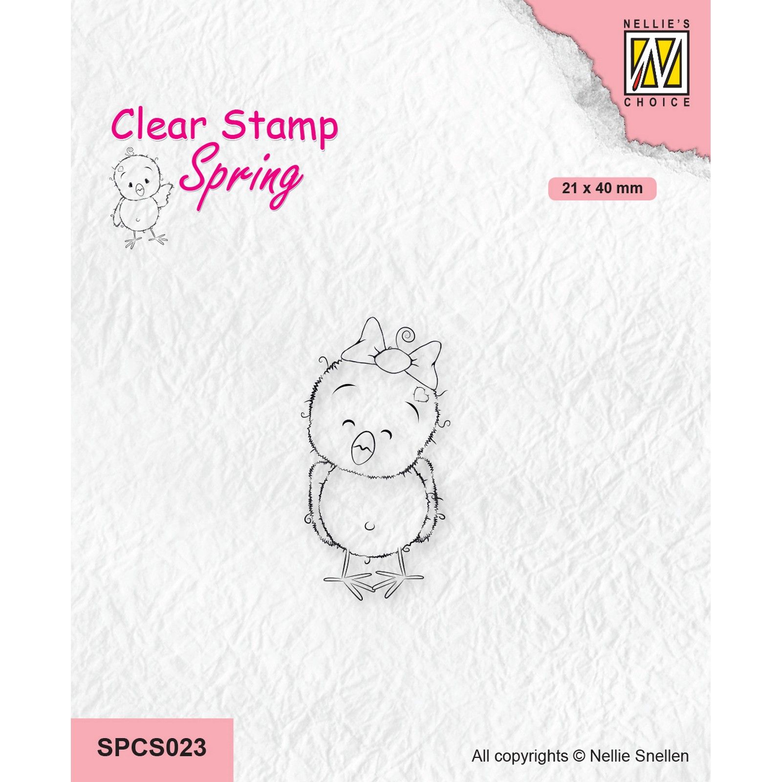 Nellie's Choice • Spring Chickies Clear Stamps Happy