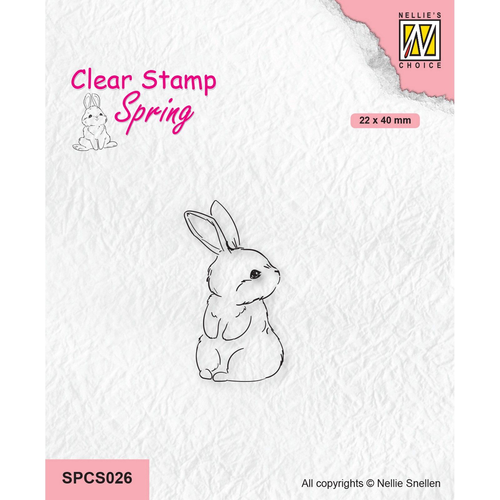 Nellie's Choice • Spring Clear Stamps Cute Rabbit-1