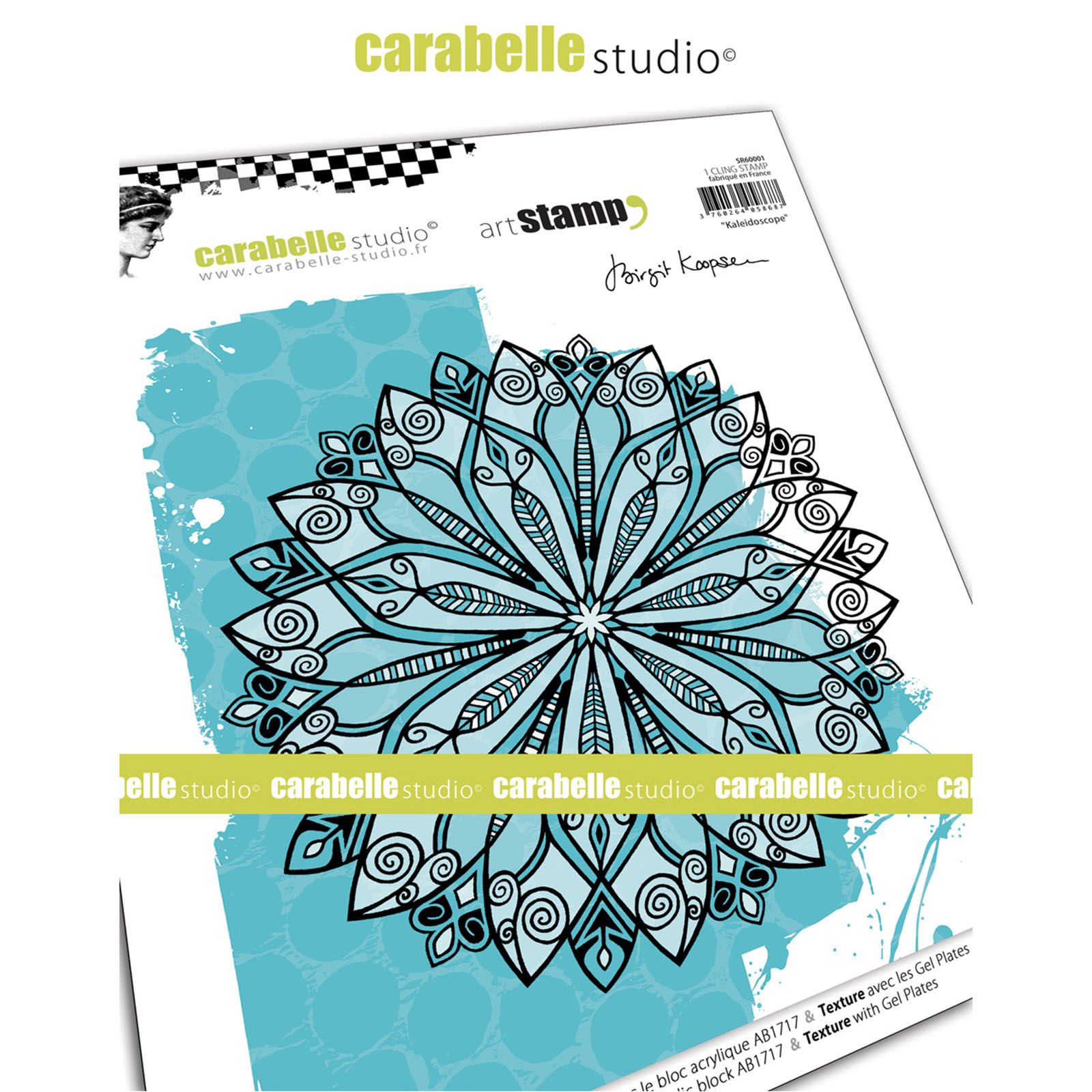 Carabelle Studio • Cling stamp Kaleidoscope round