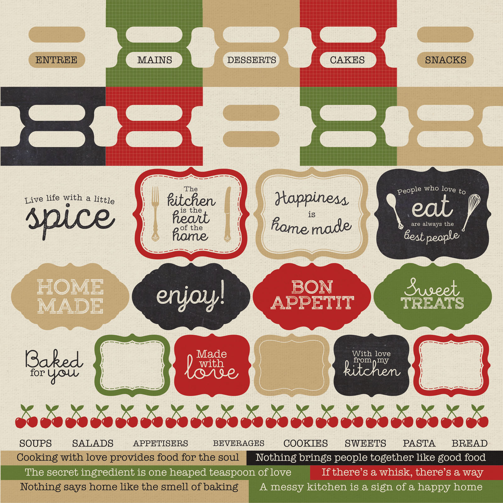 Kaisercraft • Sticker bon appetit