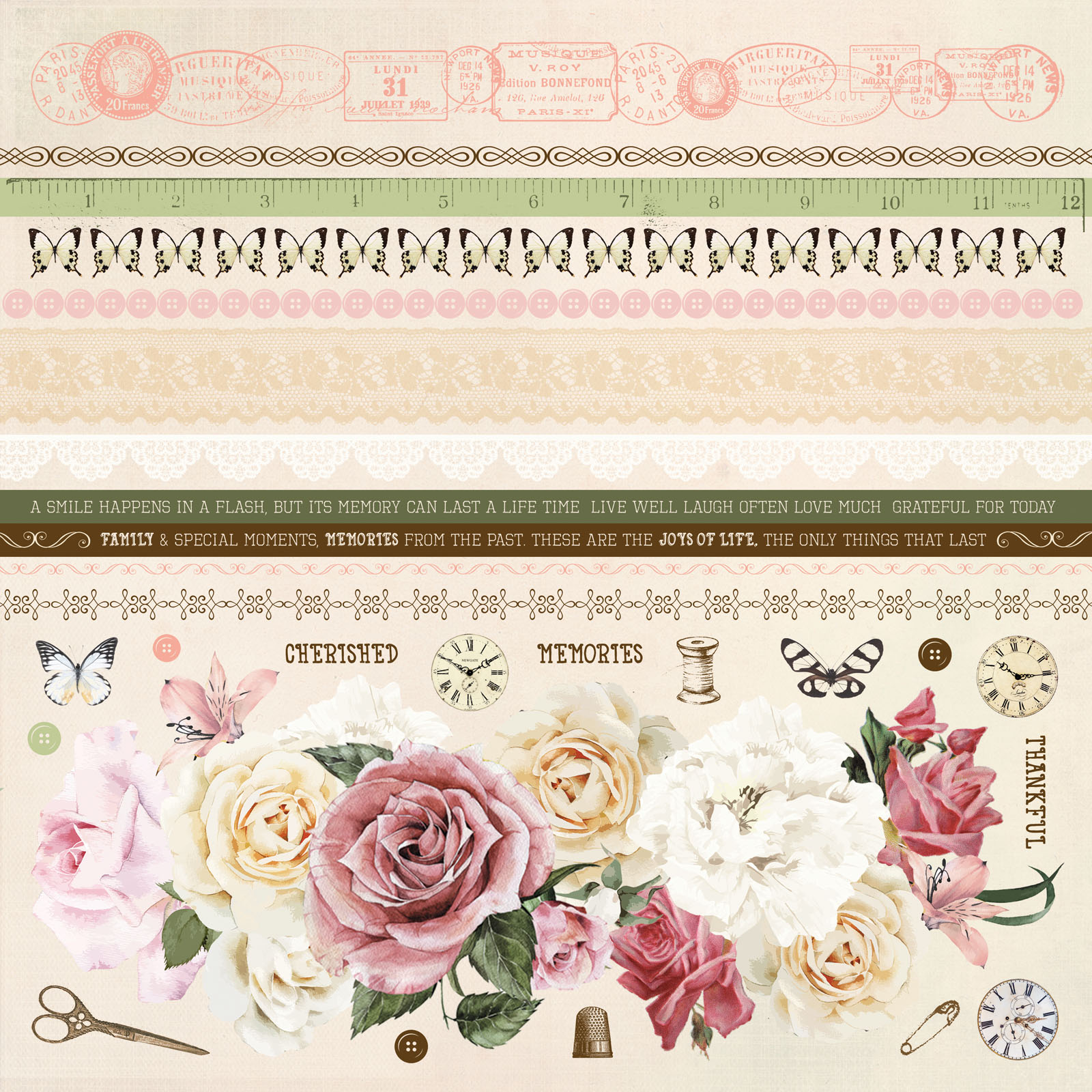Kaisercraft • Sticker mademoiselle