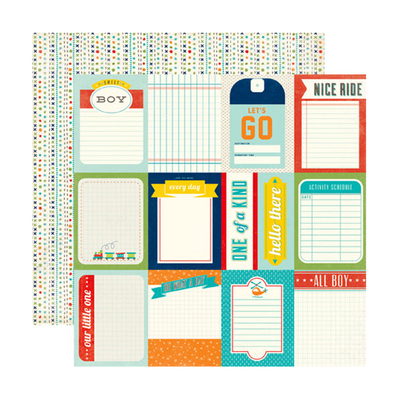 Echo park • Double sided paper 30,5x30,5cm 1x 3x4 Cards