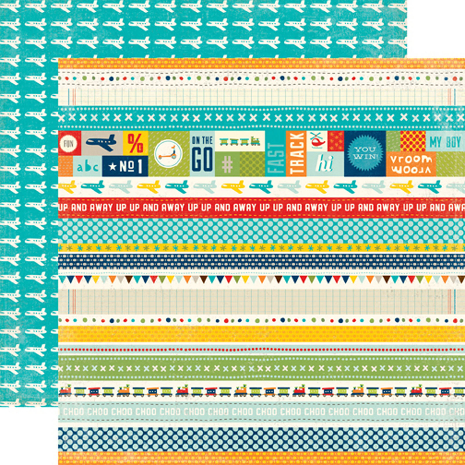 Echo park • Double sided paper 30,5x30,5cm 1pcs Border strips