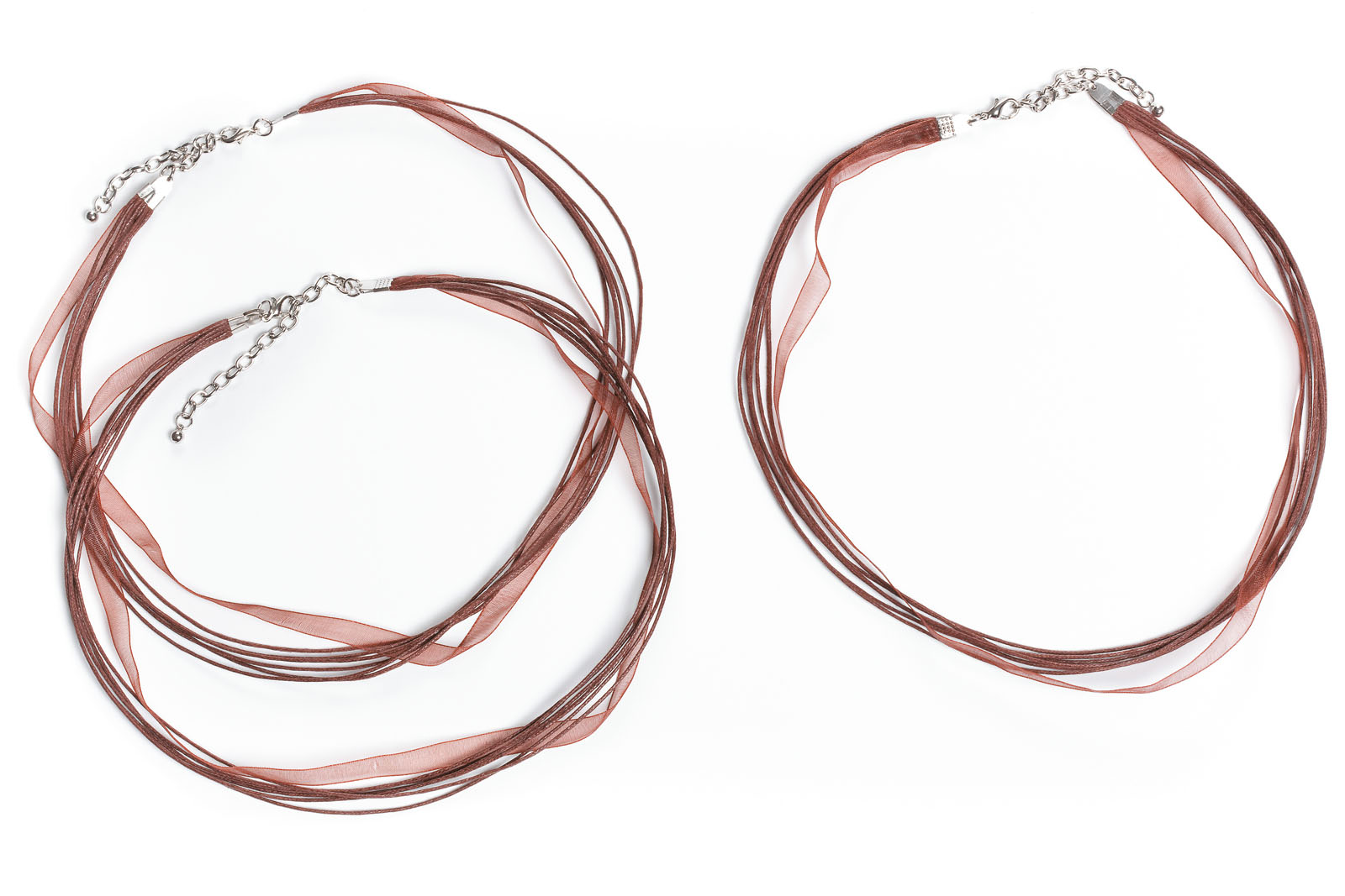 Darice • Signed sealed remembered necklace 45,7cm x3 Ribbon brown
