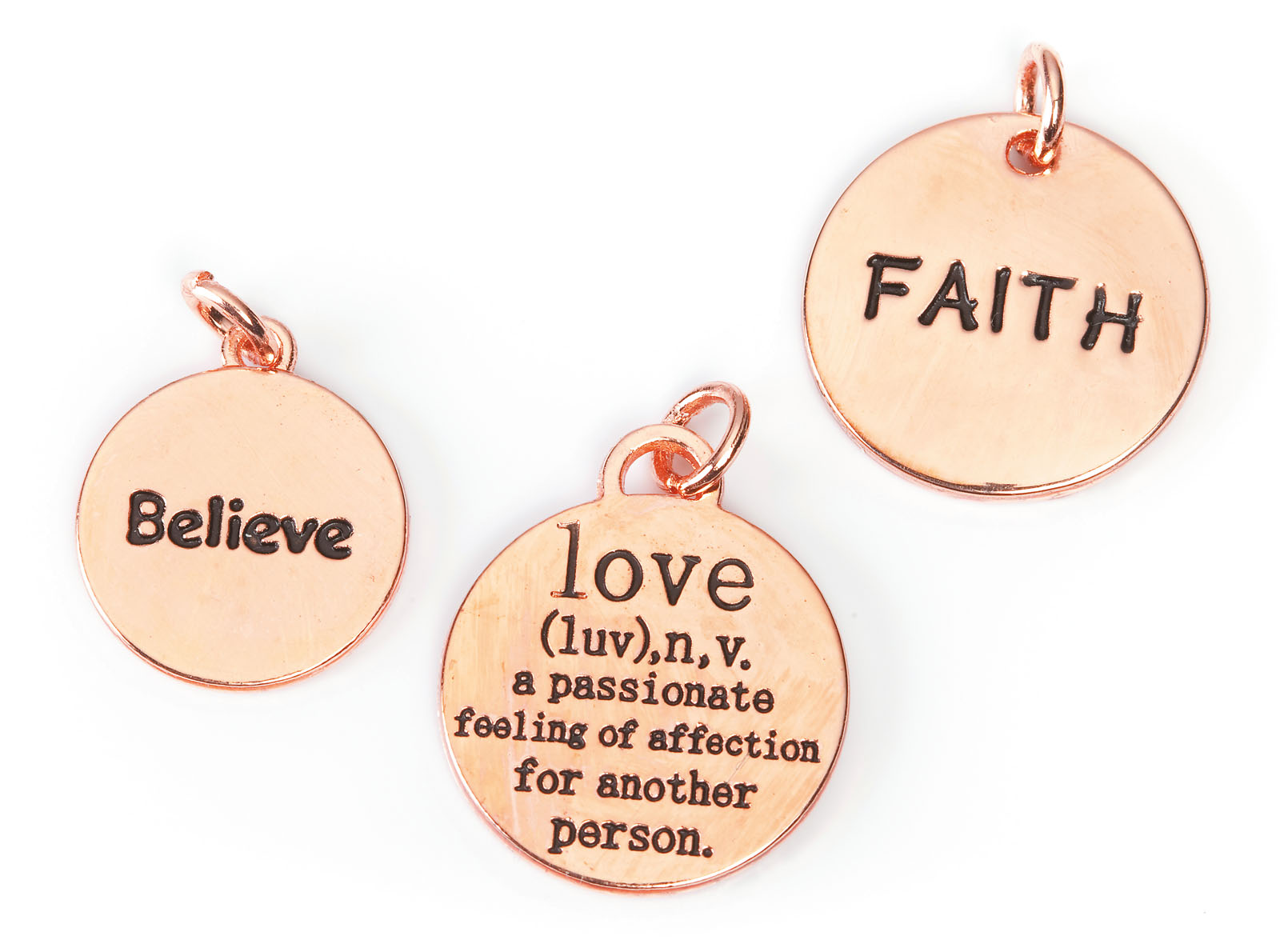 Darice • Signed Sealed Remembered Charms Love assorti Copper 3pcs