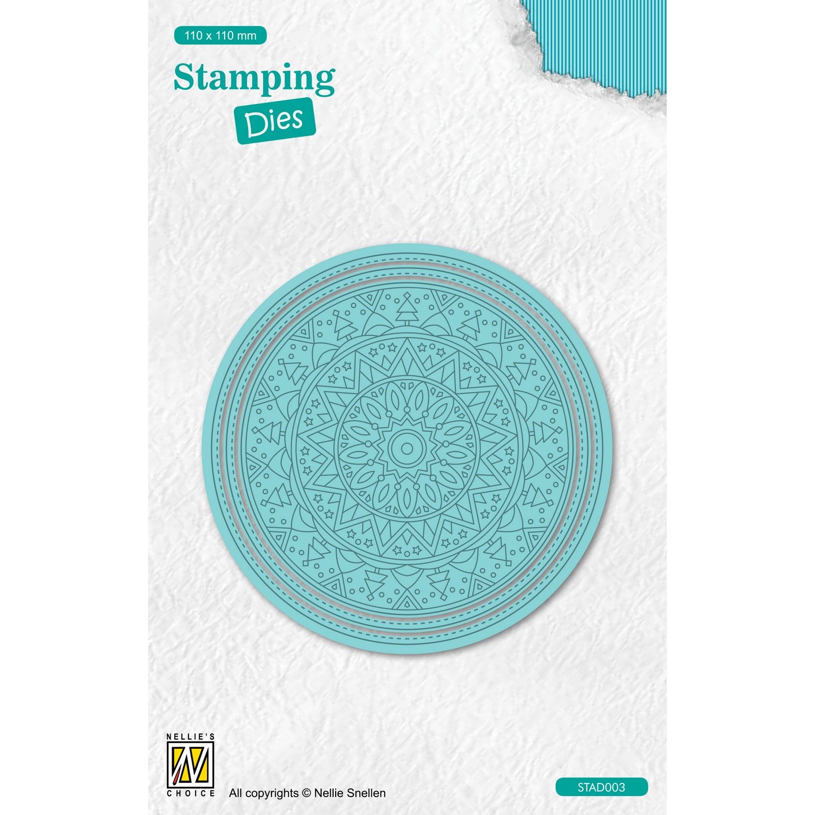 Nellie's Choice • Stamping Dies Round Christmas Trees Ø4.3" 3pcs