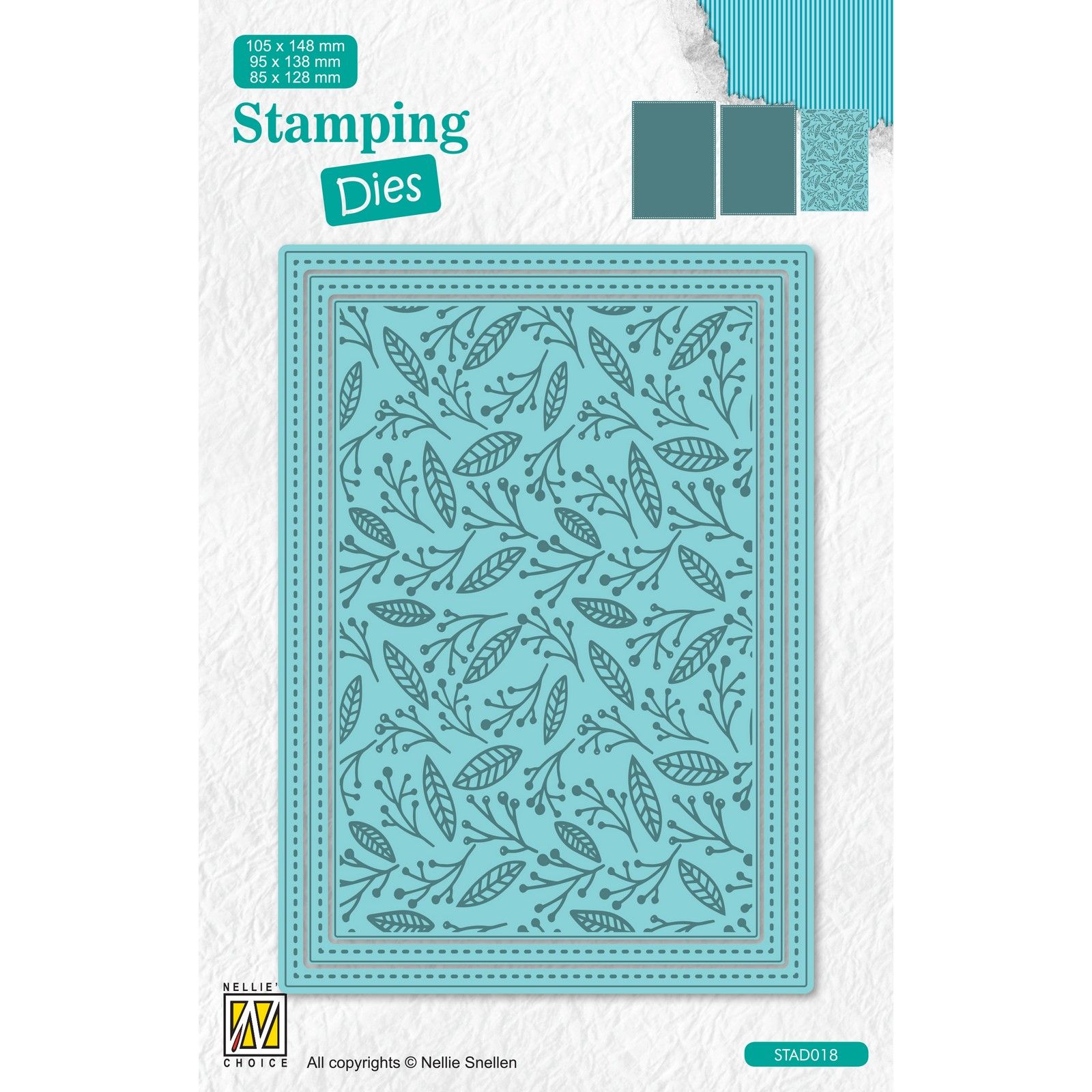 Nellie's Choice • Stamping Dies Rectangle Christmas Branches And Berries