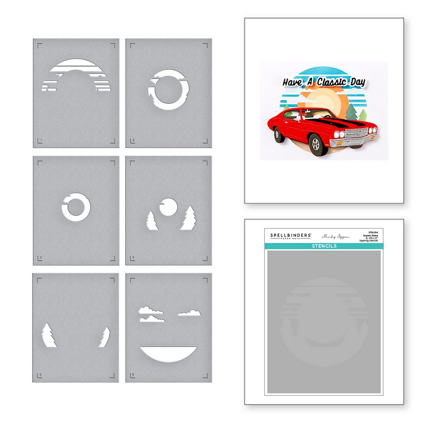 Spellbinders • Plantillas de Niveles Scenic Drive 12,1x15,2cm 6uds