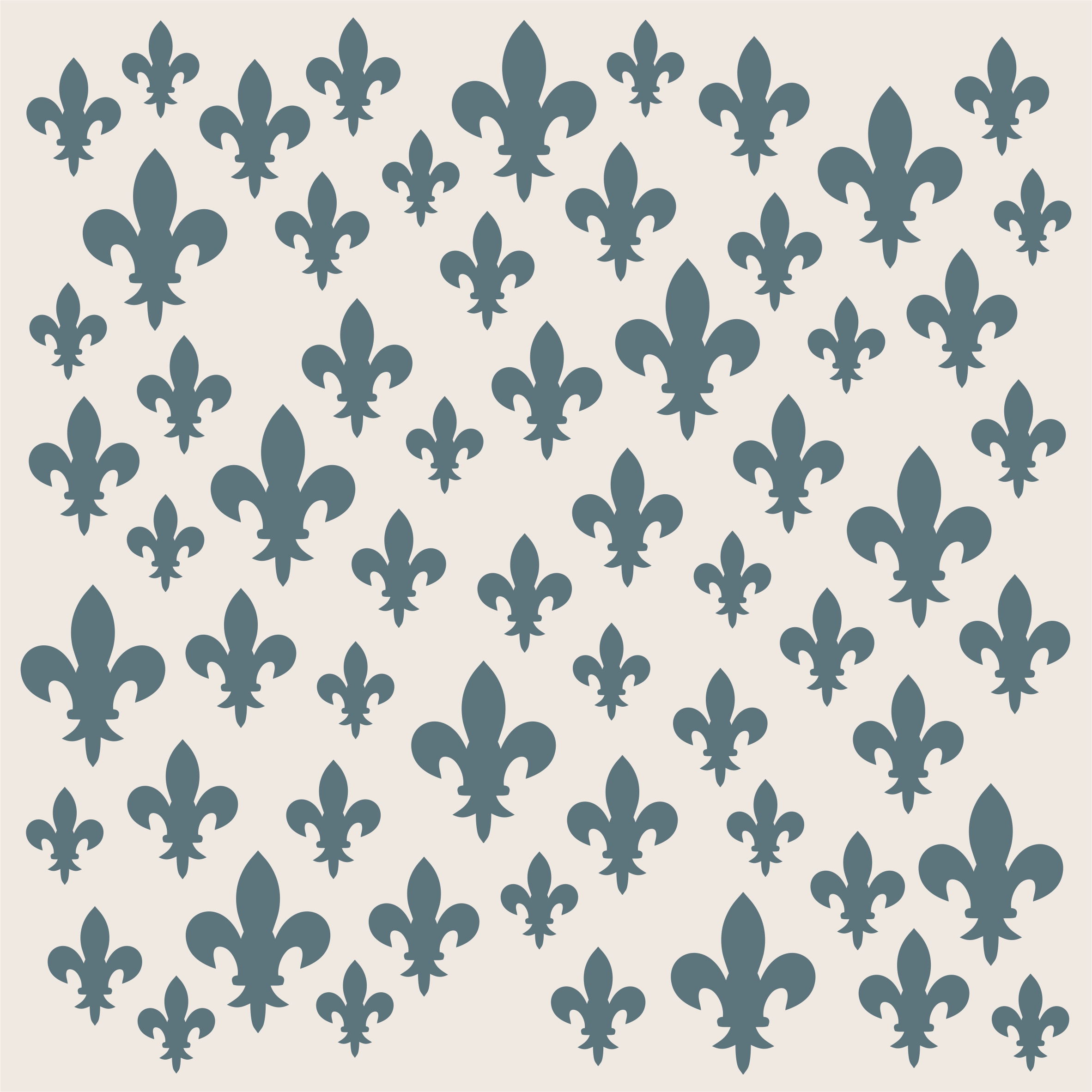 Creative Expressions • Sentimentally yours scattered fleur de lis 8x8" stencil