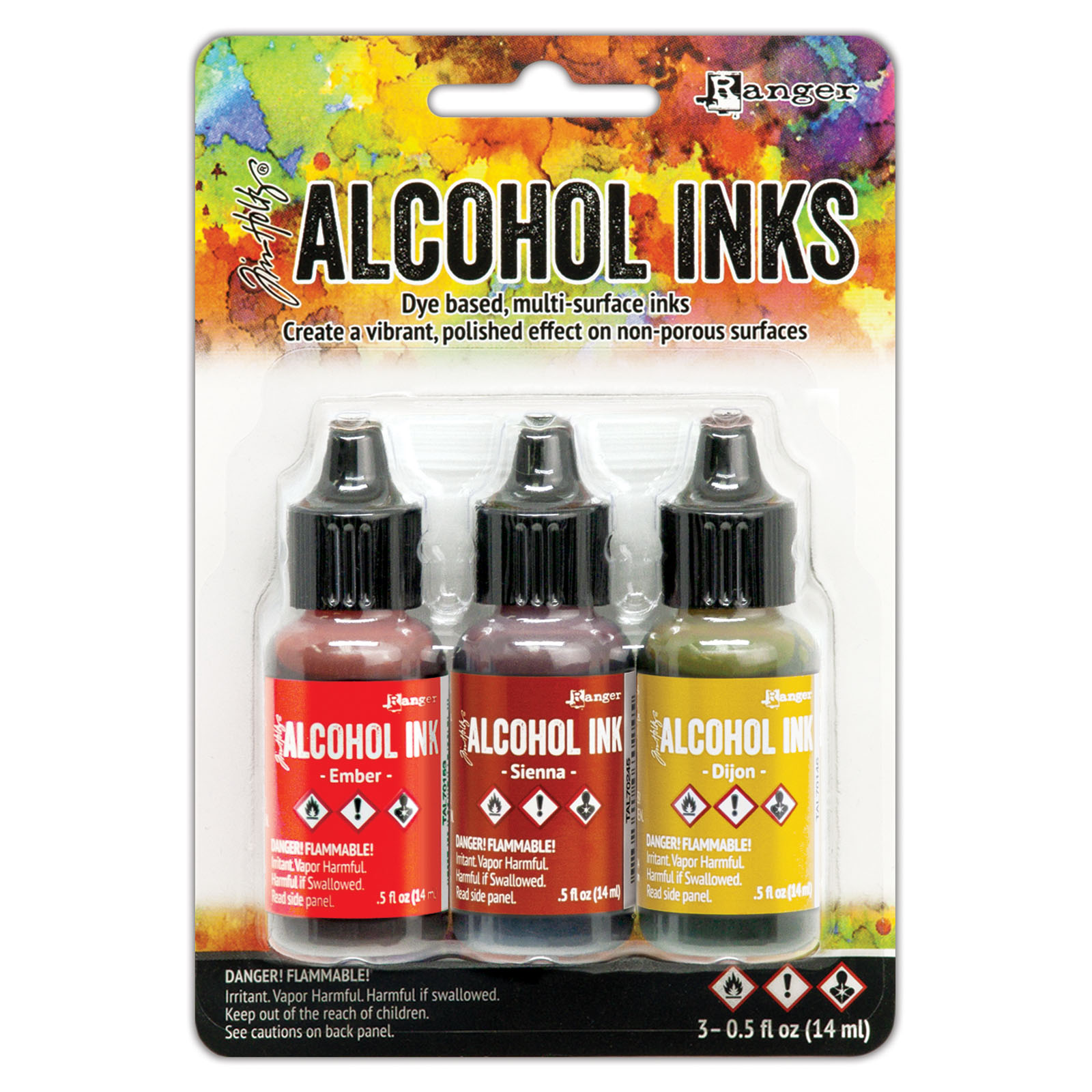 Ranger • Tim Holtz Alcohol Inks Ember, Sienna & Dijon 14ml