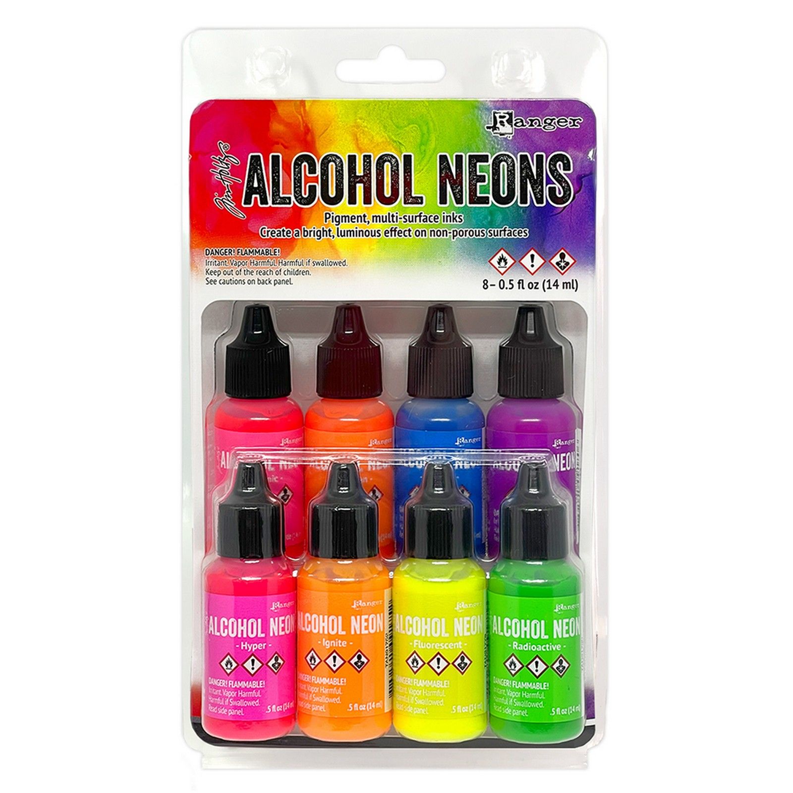 Ranger • Tim Holtz Alcohol Neons Ink Set 8pcs