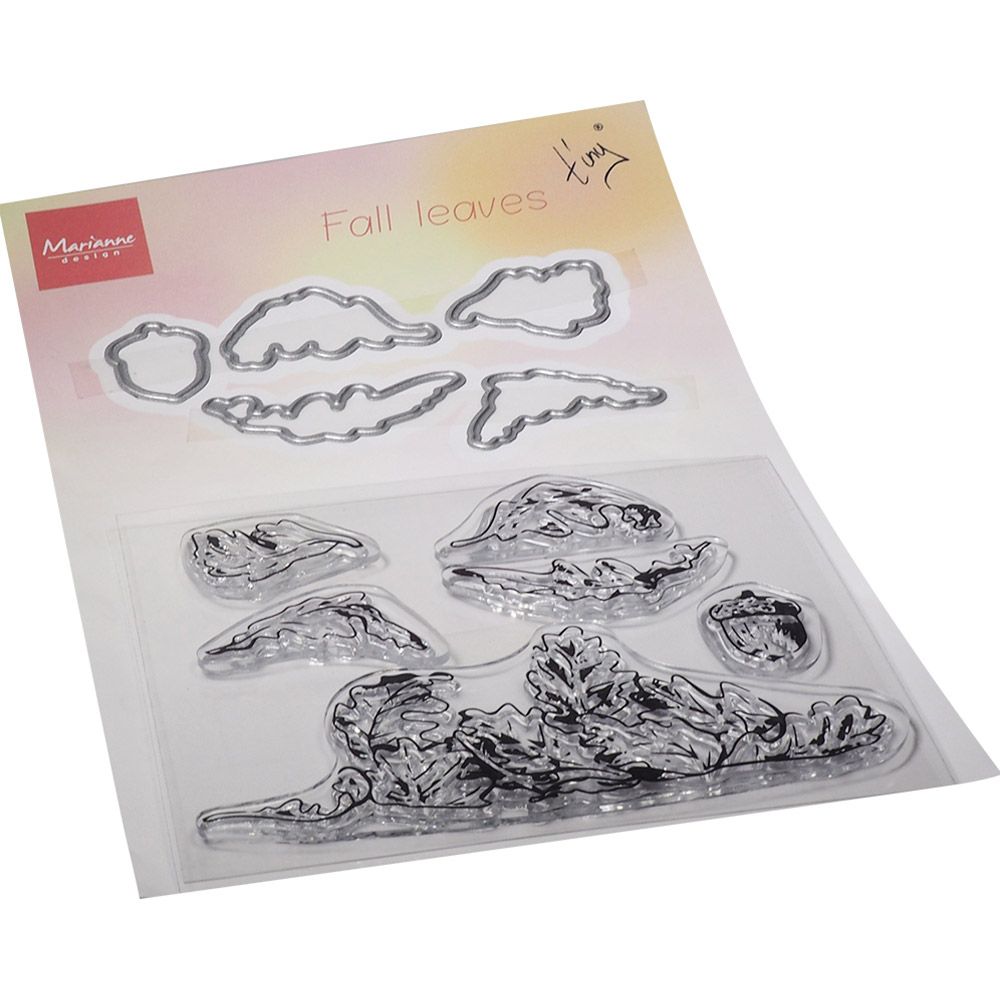 Marianne Design • Clear stamp Tiny's fall leaves stamp & die